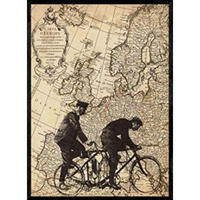 POSTER Tandem Über Europa. A4 Rahmenlos - Klar, Papier (29.7/5/21cm) - Nacnic