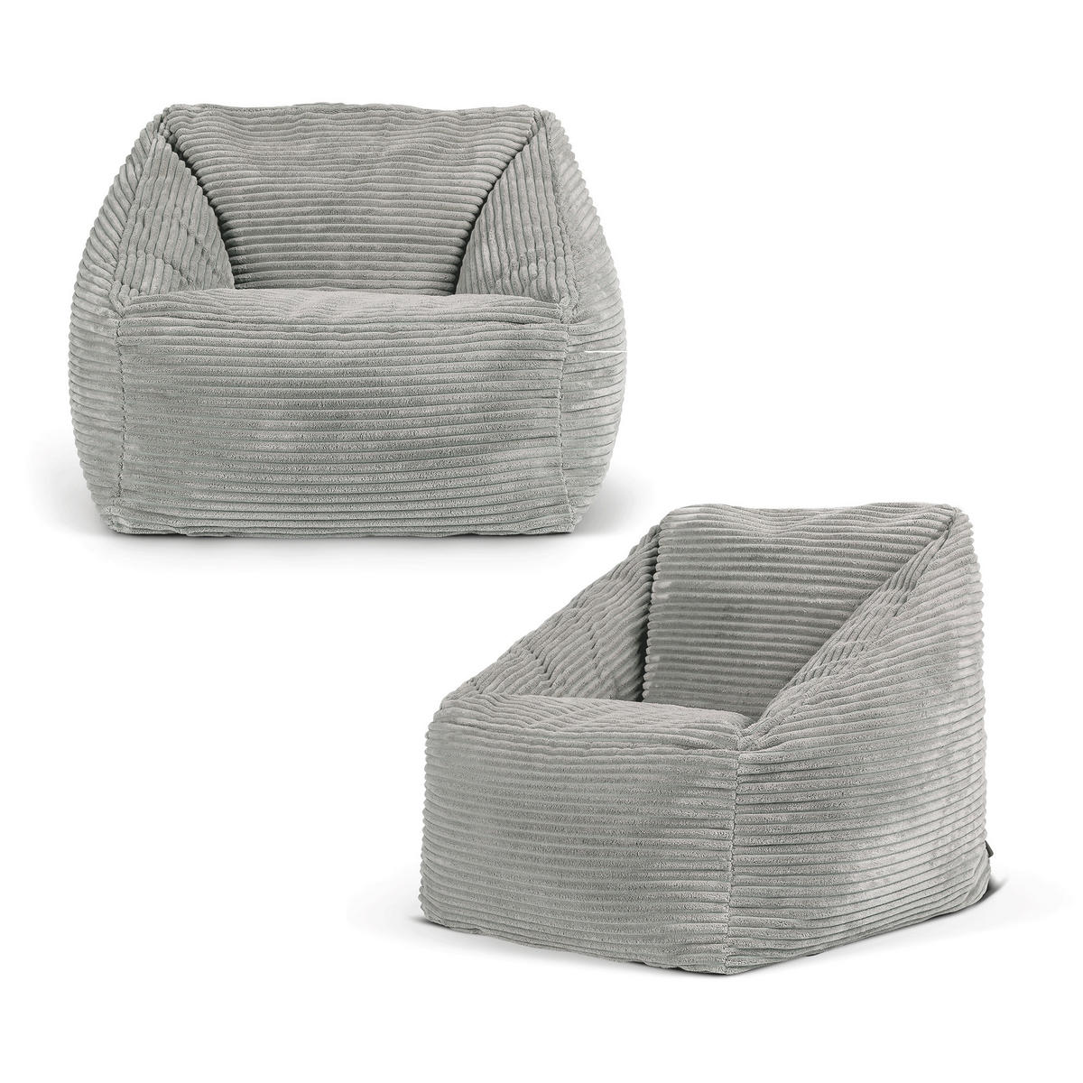 SITZSACK Flauschig für Kinder 2-tlg. - Grau, Textil (55/44/55cm) - icon