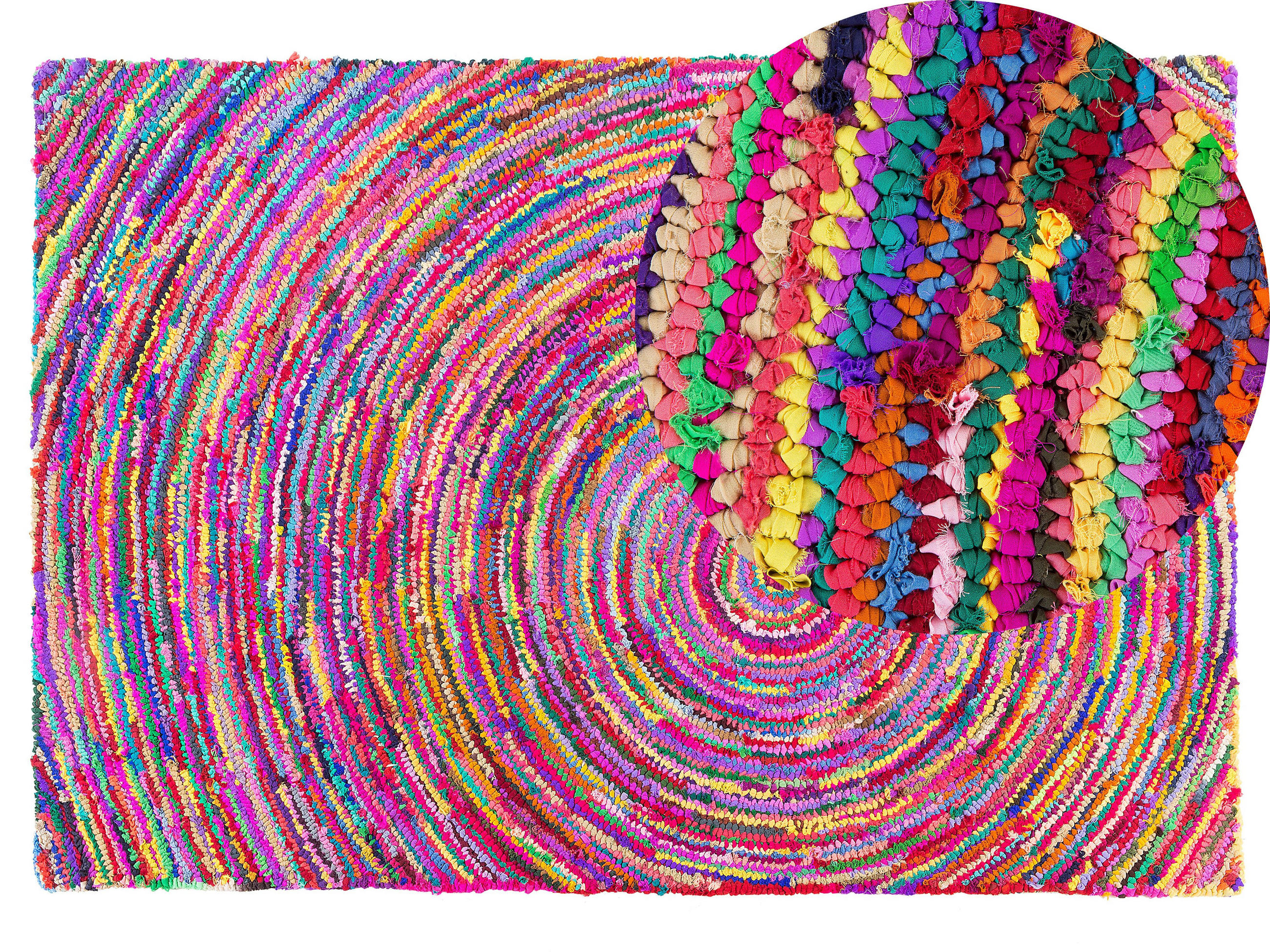 KURZFLOR-TEPPICH Malatya 200/140 cm - Multicolor, Kunststoff (140/200cm) - Beliani
