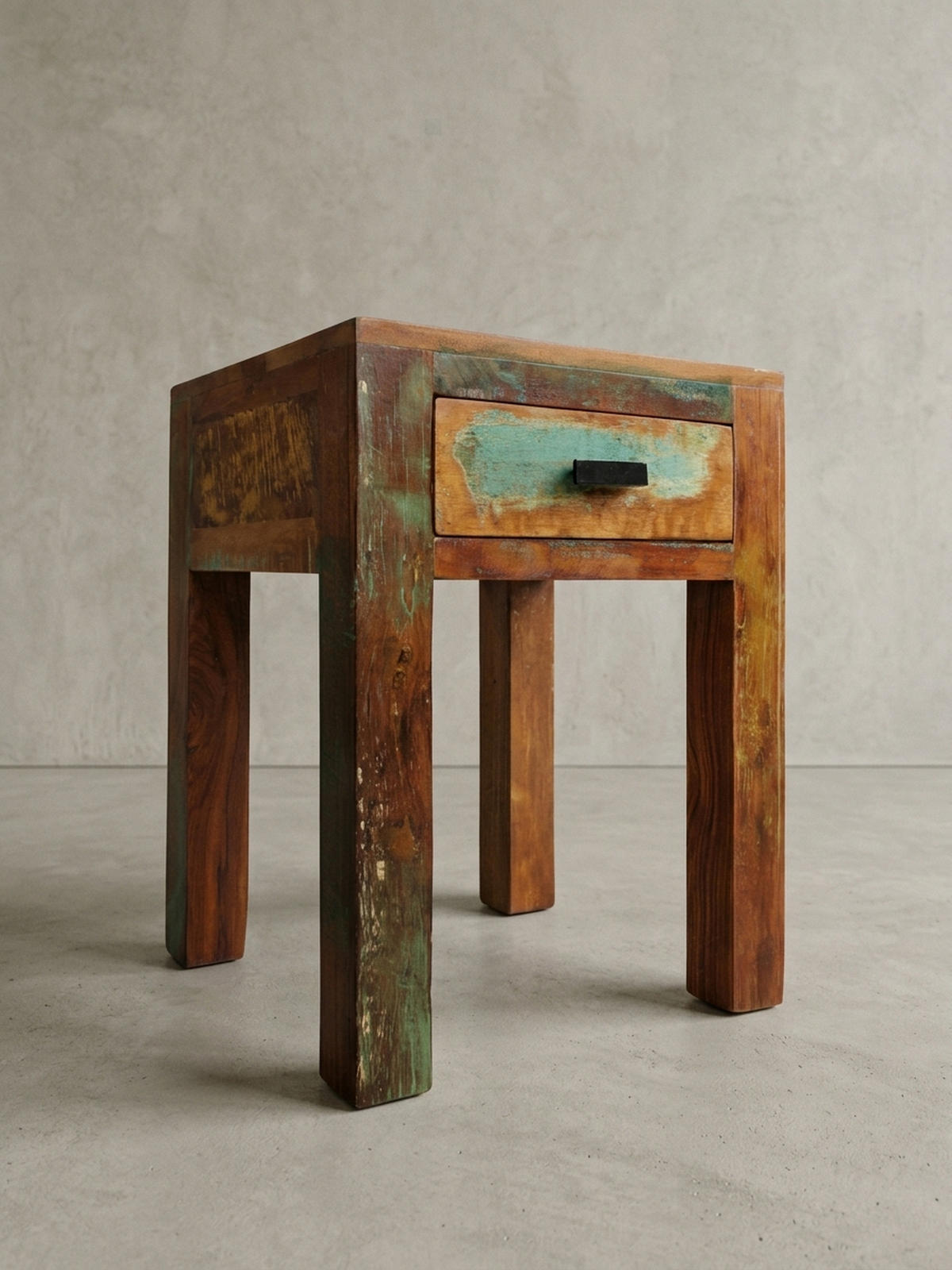 NACHTTISCH – Mango Massivholz Shabby Chic 40x40x55 cm - Braun, Holz (40/40/55cm) - KADIMA DESIGN