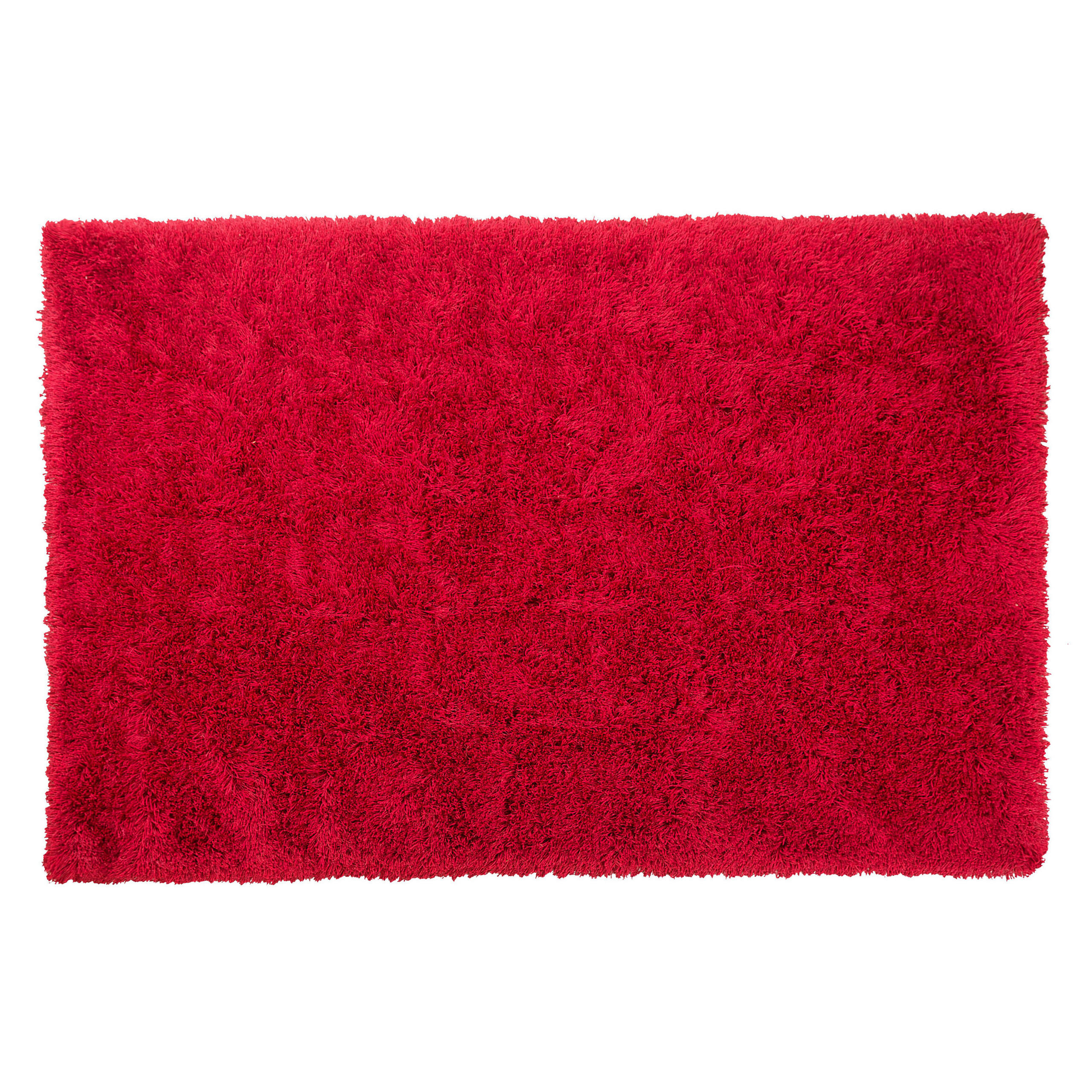 SHAGGY-TEPPICH Cide 200/140 cm - Rot, Kunststoff (140/200cm) - Beliani