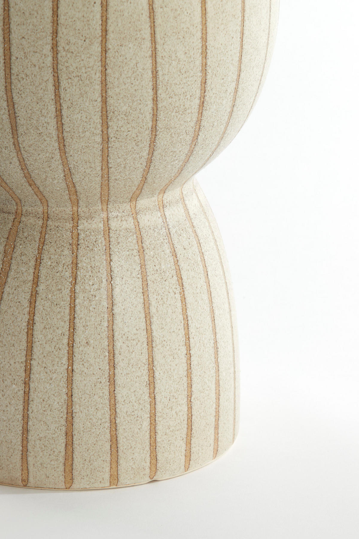 HOCKER Finca Braun Ø28,5/42 cm - Braun, Keramik (28.5/28.5/42cm) - Light & Living
