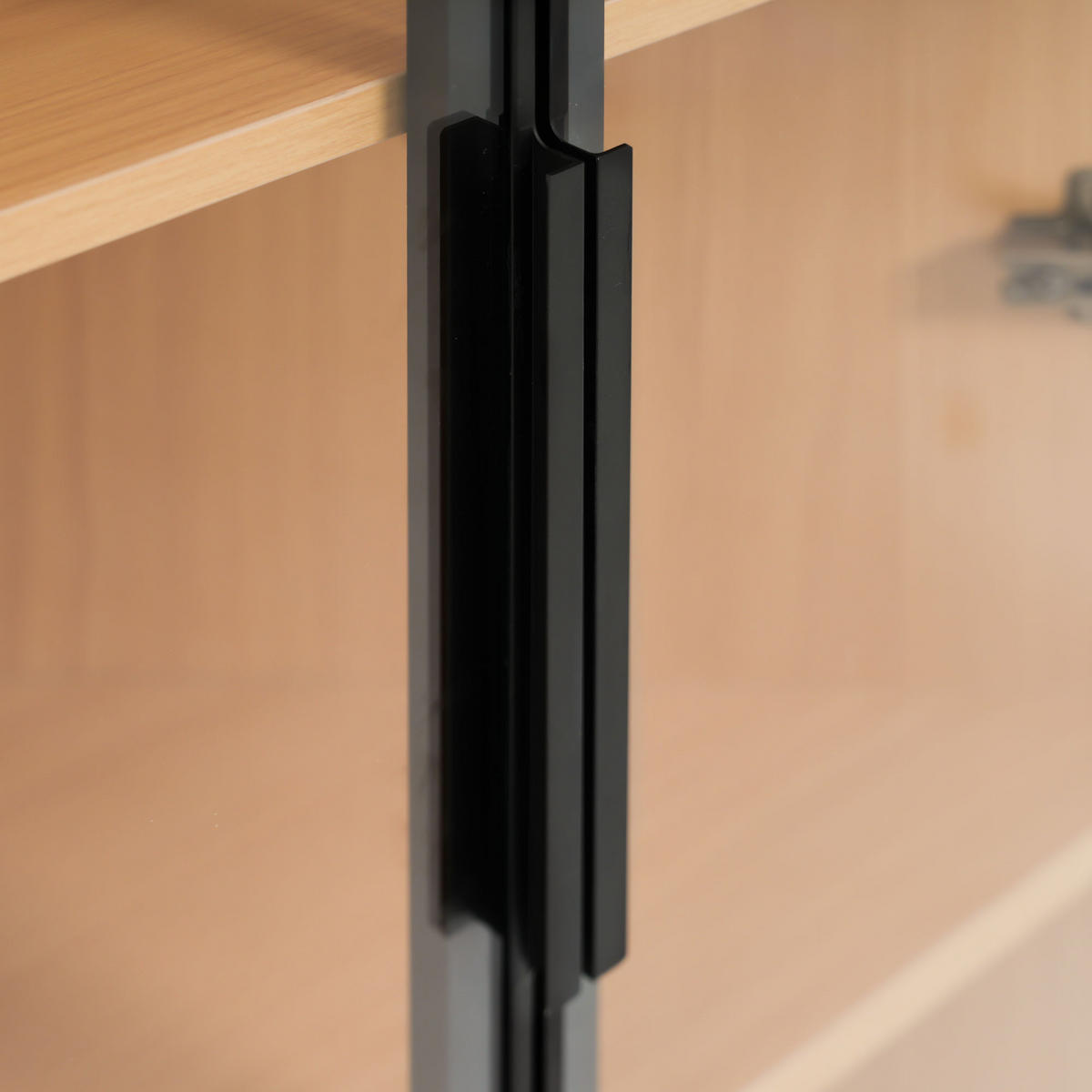 VITRINE 62cm Eiche Glas LED Eckvitrine modern - Eichefarben, Holzwerkstoff (62/160/35cm) - FLIEKS