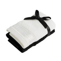 GÄSTETUCH-SET Alicanty - Schwarz, Textil (30/50cm) - home&you