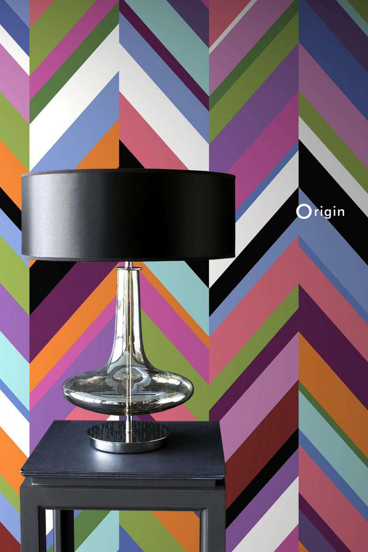 XXL-VLIESTAPETE Zickzack-Motiv 50 x 900 cm - Pink, Papier (50/900cm) - Origin Wallcoverings