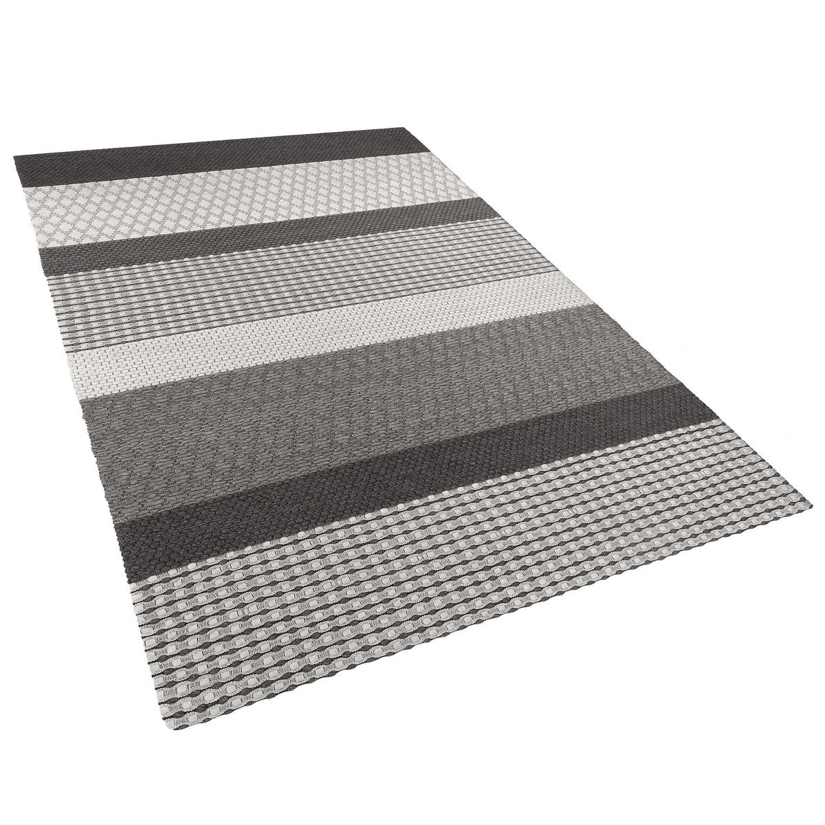 KURZFLOR-TEPPICH Akkaya 200/140 cm - Grau, Textil (140/200cm) - Beliani
