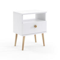 NACHTISCH Holztisch Poxwell Weiss - Weiß, Holzwerkstoff (44/55/31cm) - Fedve