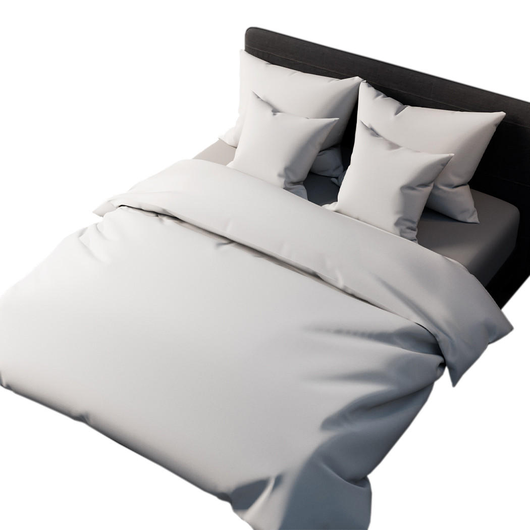 BETTWÄSCHE Set 5-tlg. Baumwollsatin - Weiß, Textil (160/200cm) - Mr Mattress