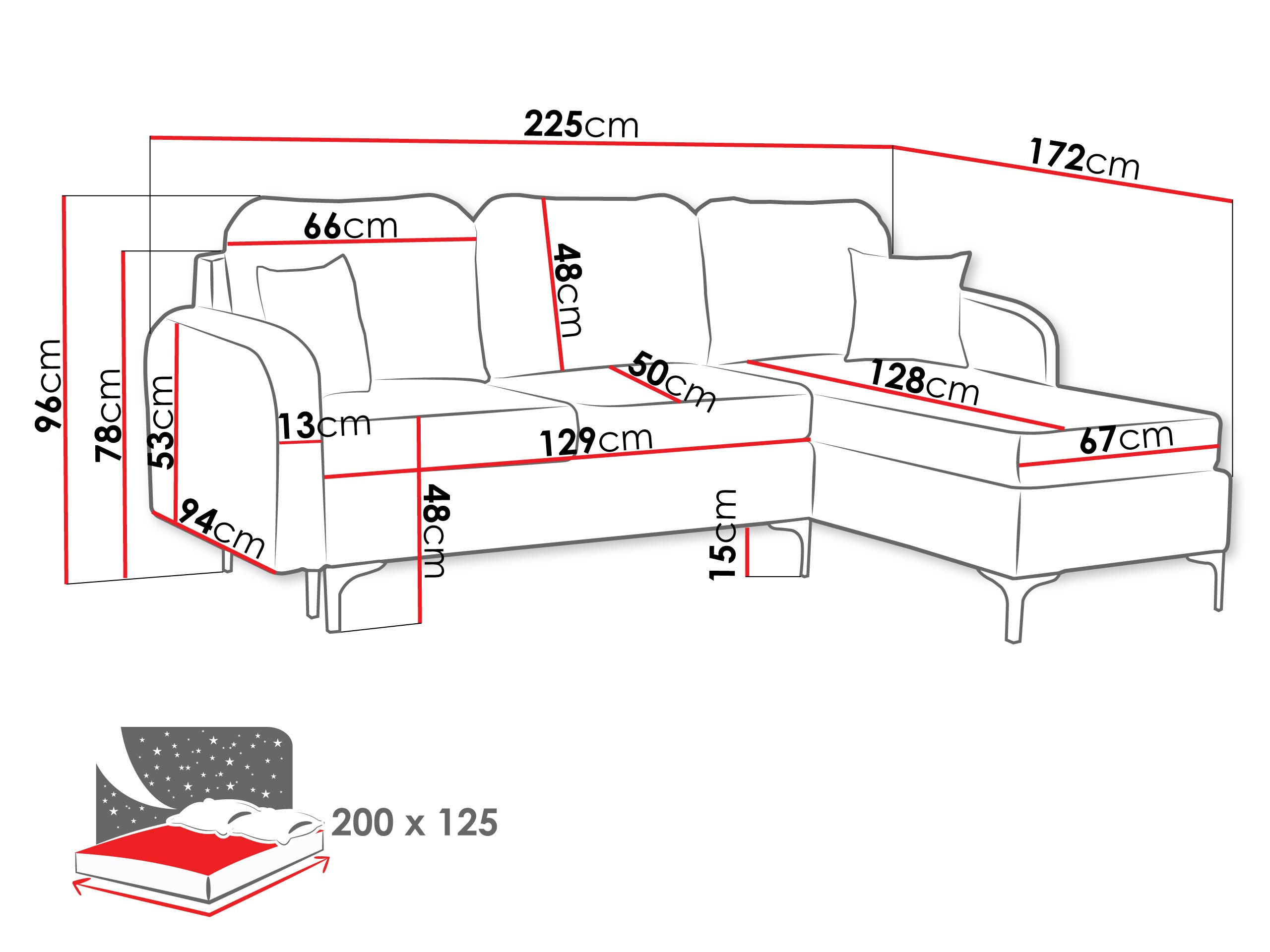 Thumbnail - Mirjan24 Ecksofa, Blau, Textil, 5-Sitzer, L-Form,L-Form, 225x172 cm, Wohnzimmer, Sofas & Couches, Wohnlandschaften, Ecks...
