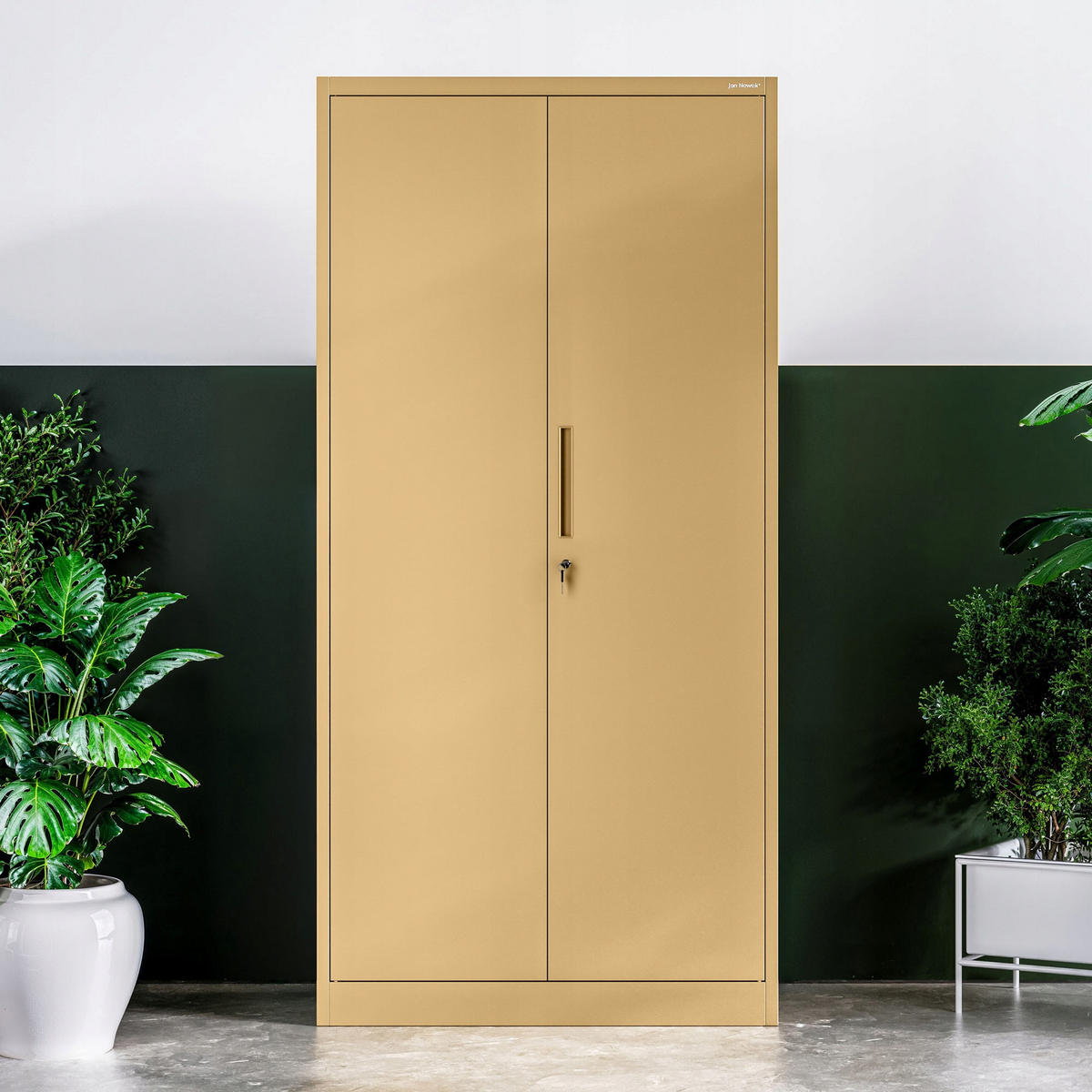 MEHRZWECKSCHRANK DAWID - Beige, Metall (90/185/45cm) - Jan Nowak