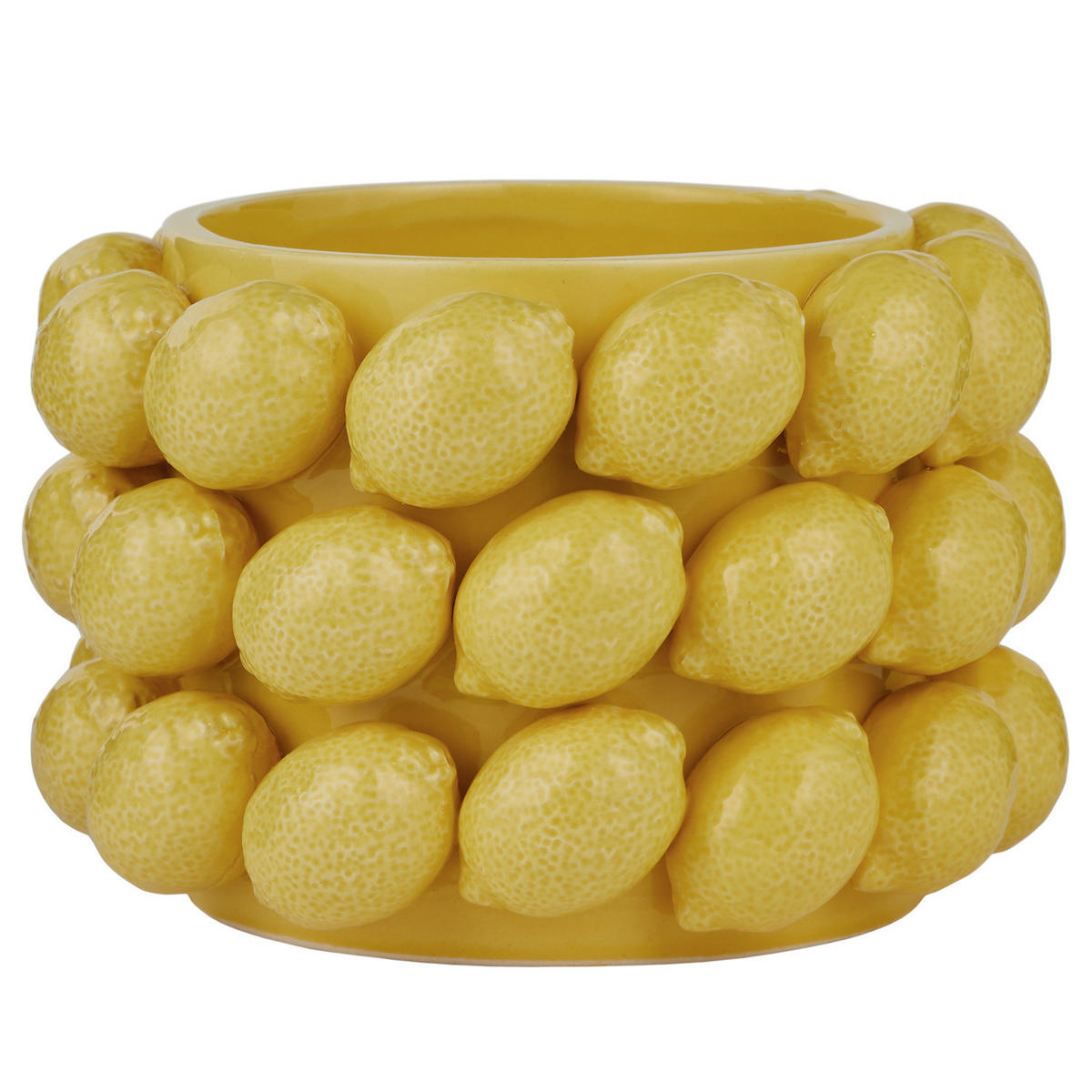 BLUMENTOPF Lemon Ø 20 cm - Gelb, Stein (13cm) - Butlers
