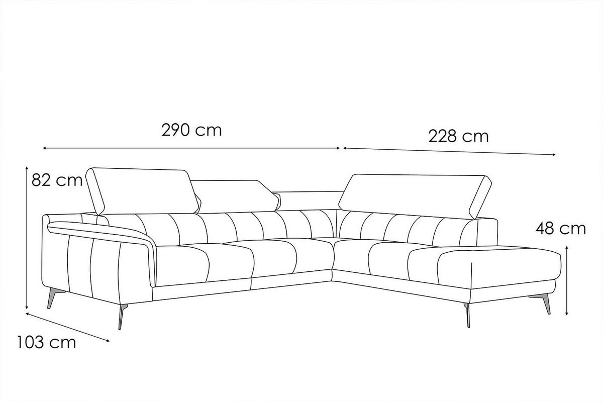 ECKSOFA FIERO 5-Sitzer, orange - Schwarz/Orange, Holzwerkstoff/Textil (290/228cm) - Courtois Laville