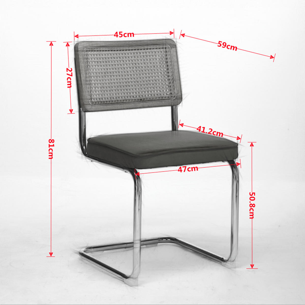 ESSZIMMERSTUHL Set 2er Olivgrün Samt & Rattan Freischwinger mit Chromgestell - Olivgrün, Textil (59/81/47cm) - Urban Meuble