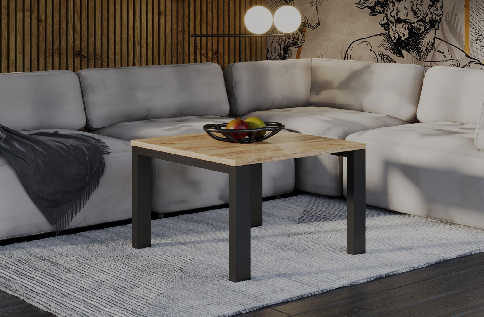 COUCHTISCH Garold - Eiche Bianco, Holzwerkstoff (80/80/55cm) - Endo-Moebel