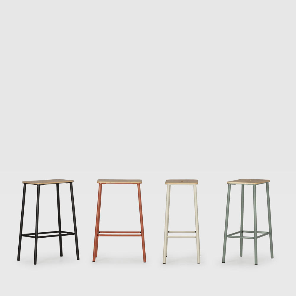 BARHOCKER Abba Schwarz 30/42/65 cm 2er-Set - Schwarz, Holz (42/65/30cm) - Drawer