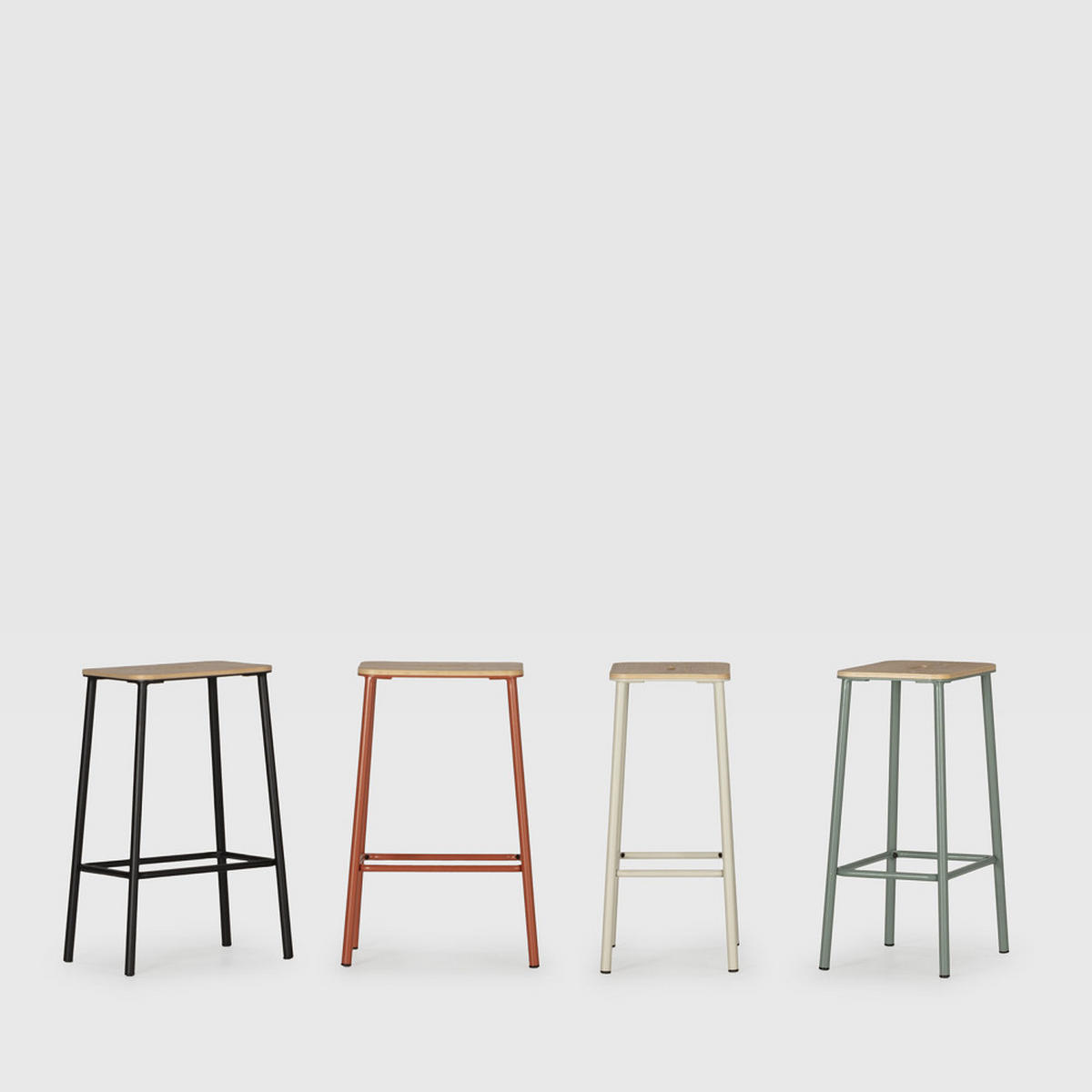 BARHOCKER Abba Schwarz 30/42/65 cm 2er-Set - Schwarz, Holz (42/65/30cm) - Drawer