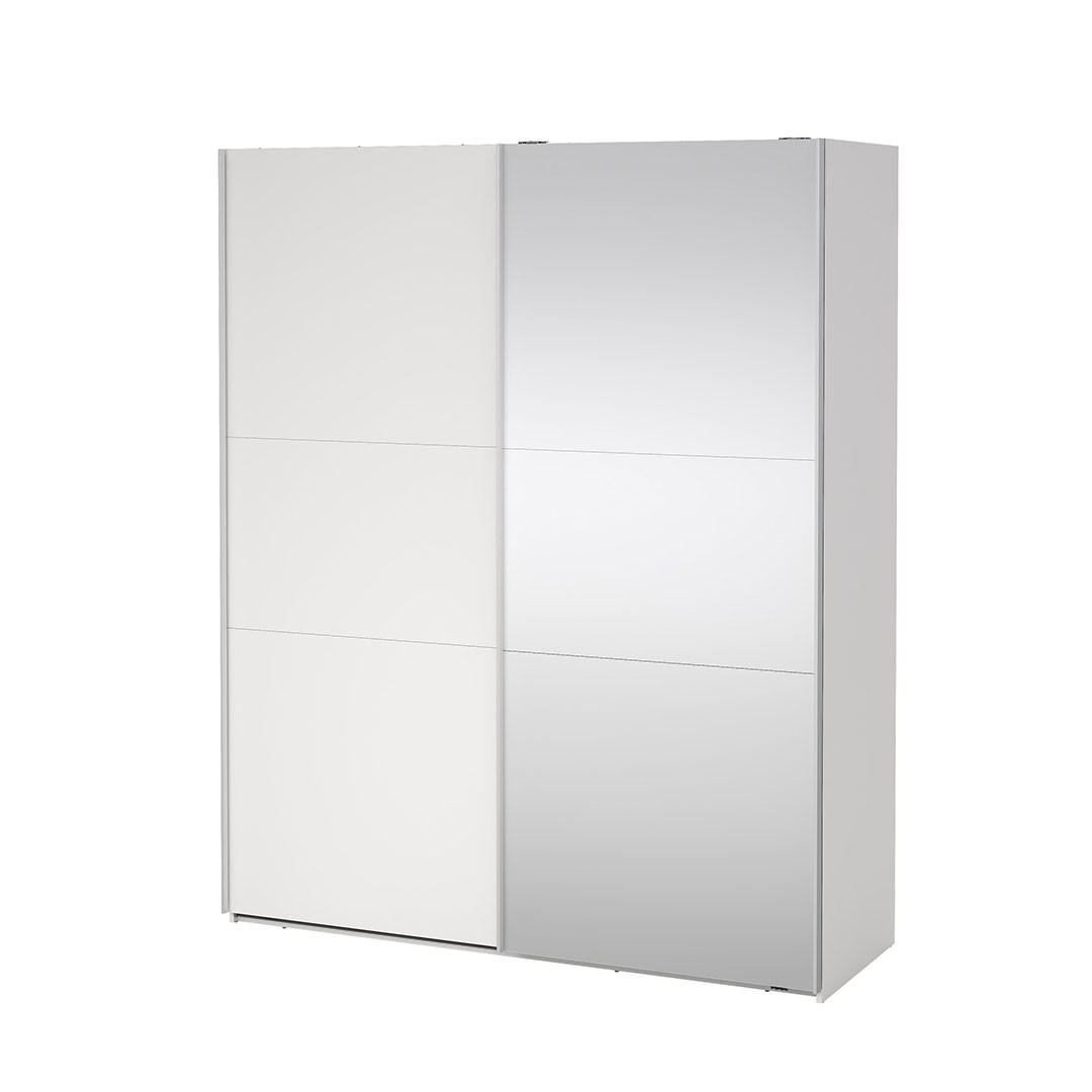 SCHIEBETÜRENSCHRANK, Como, Weiß, Holzwerkstoff, 179 x 67 x 221 cm - Weiß, Holzwerkstoff (179/221/67cm) - ebuy24