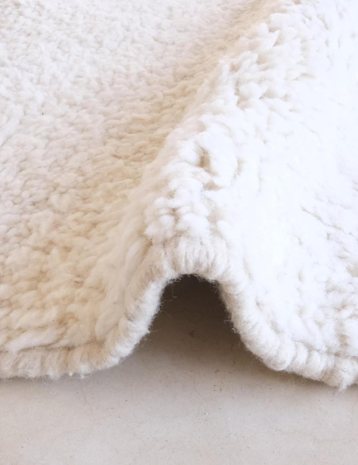 BERBERTEPPICH schlicht Wolle 161x 240 cm - Weiß, Naturmaterialien (161/240cm) - AFK Living