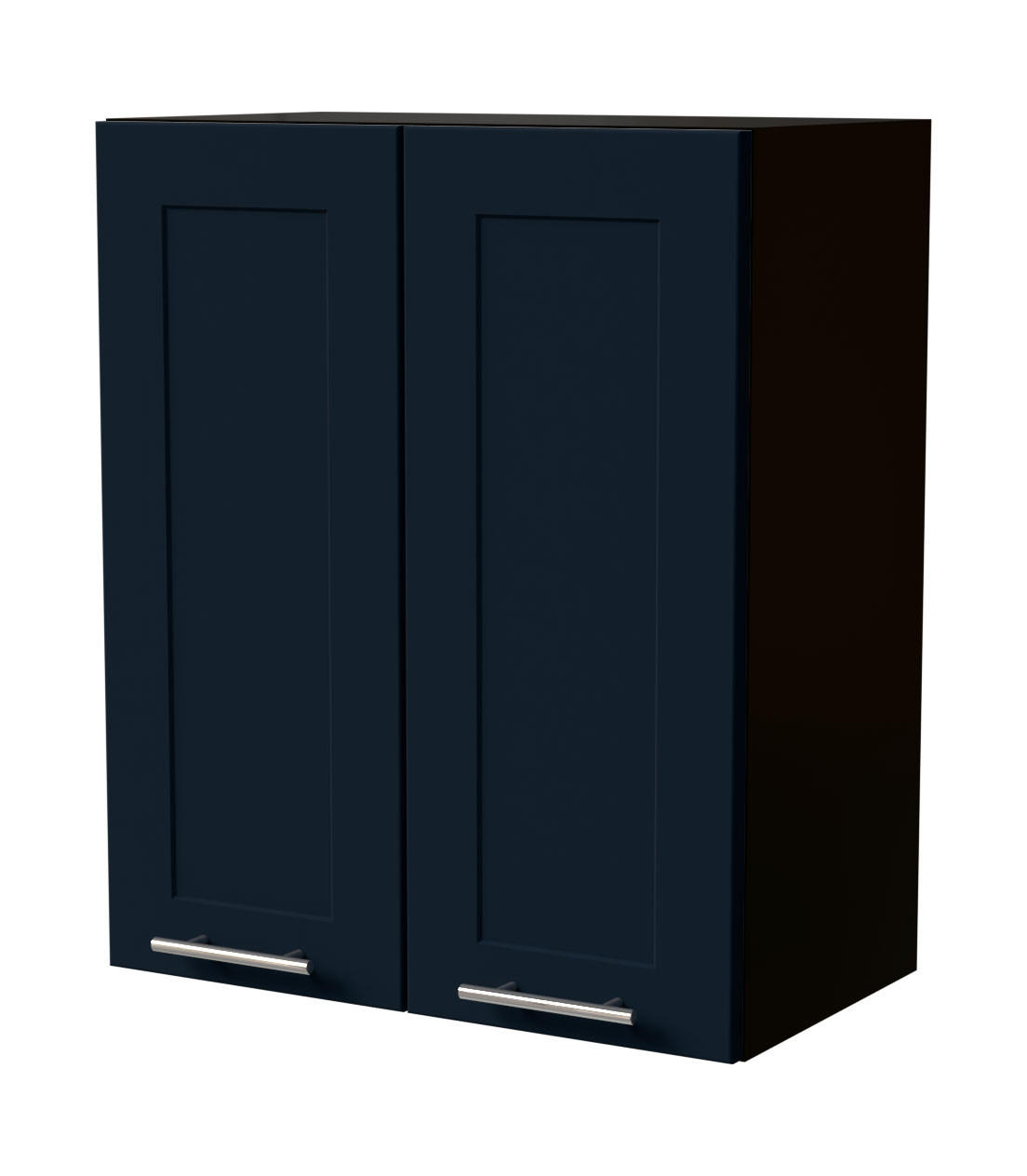 HÄNGESCHRANK Oslo W3/60 Schwarz / Indigo Matt 60 / 32,5 / 72cm - Schwarz/Dunkelblau, Holz/Holzwerkstoff (60/72/32.5cm) - Feldmann-Wohnen