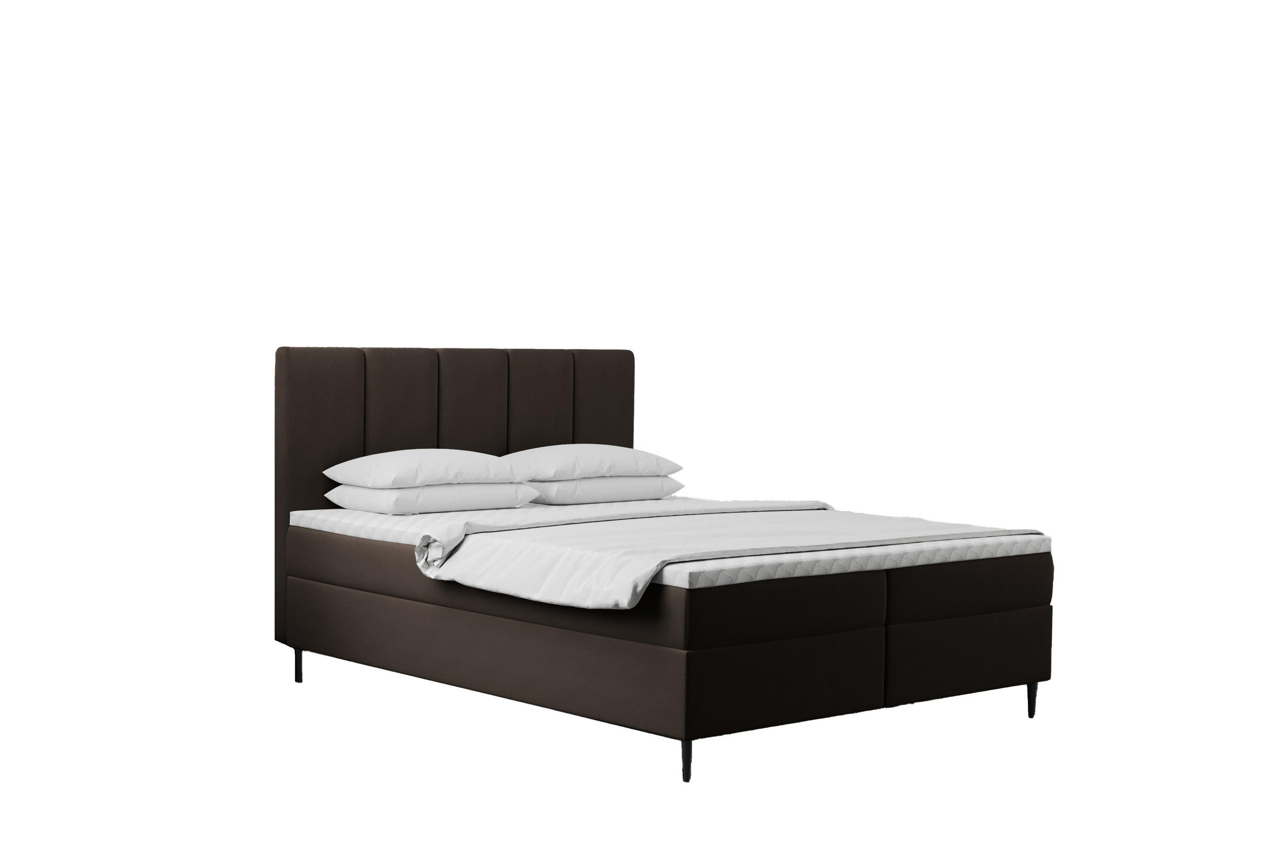 BOXBETT Mit Bettkasten Und Matratze POEL Braun 160x200 cm H3-Bonell - Mooreichefarben/Braun, Holz/Holzwerkstoff (160/200cm) - Kaiser Möbel