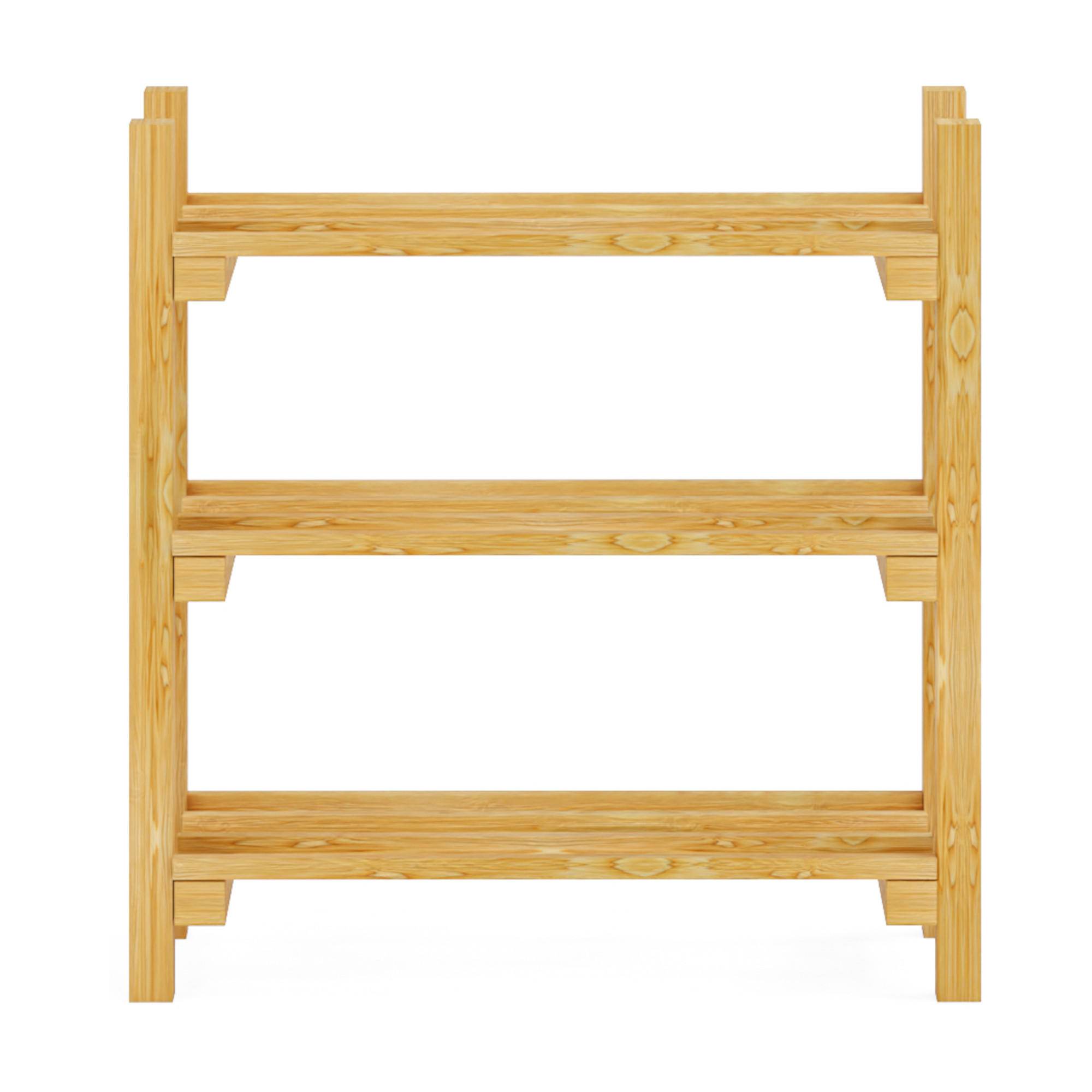 SCHUHREGAL Keuruu - Naturfarben, Holz (60/60/25cm) - [en.casa]