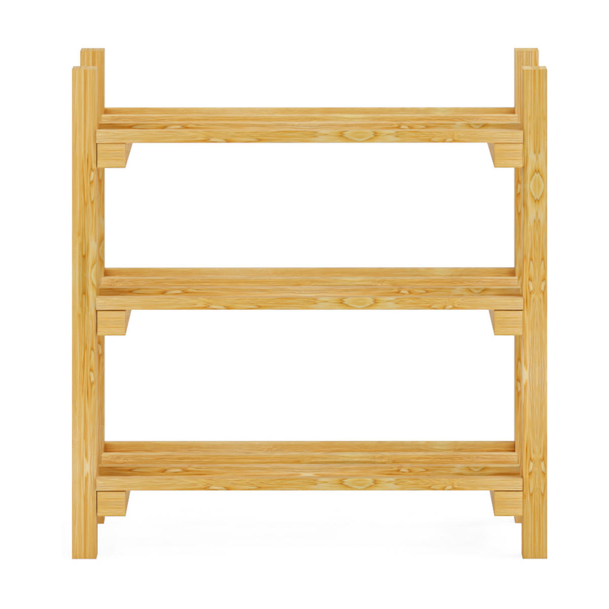 SCHUHREGAL Keuruu - Naturfarben, Holz (60/60/25cm) - [en.casa]