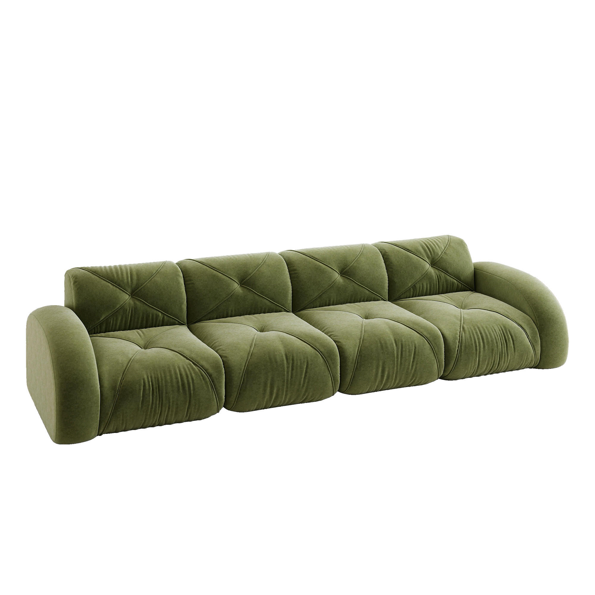 ComfortXL 4-Sitzer-Sofa Grün 95x76x358 cm