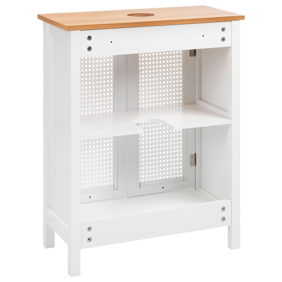 WASCHBECKENUNTERSCHRANK 60 cm Weiß Alamos - Weiß, Holzwerkstoff (60/75/30cm) - Beliani
