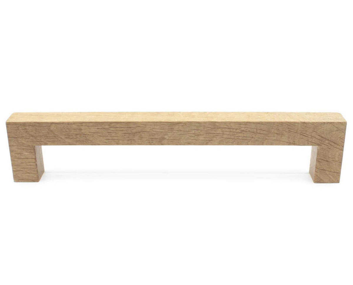 MÖBELGRIFF BA 256mm, Holzgriff Eiche massiv, Schrankgriff, Türgriff - Naturfarben, Holz (1.4/3.5/27cm)