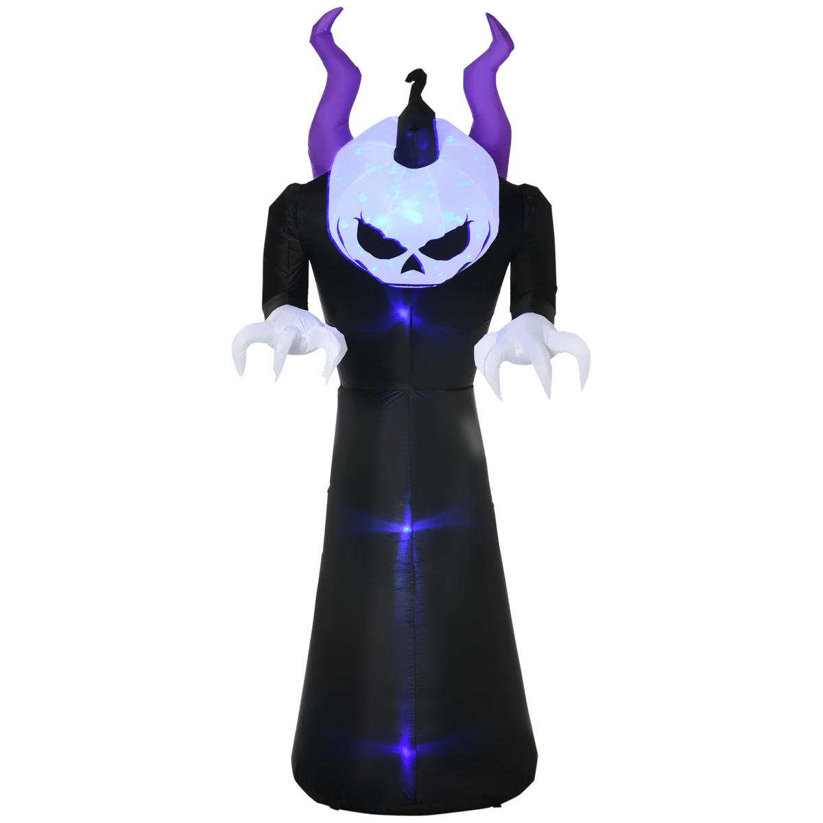 AUFBLASBARE HALLOWEEN-DEKORATION, Schwarz, Polyester-Gewebe - Schwarz, Kunststoff (79/210/88cm) - Outsunny