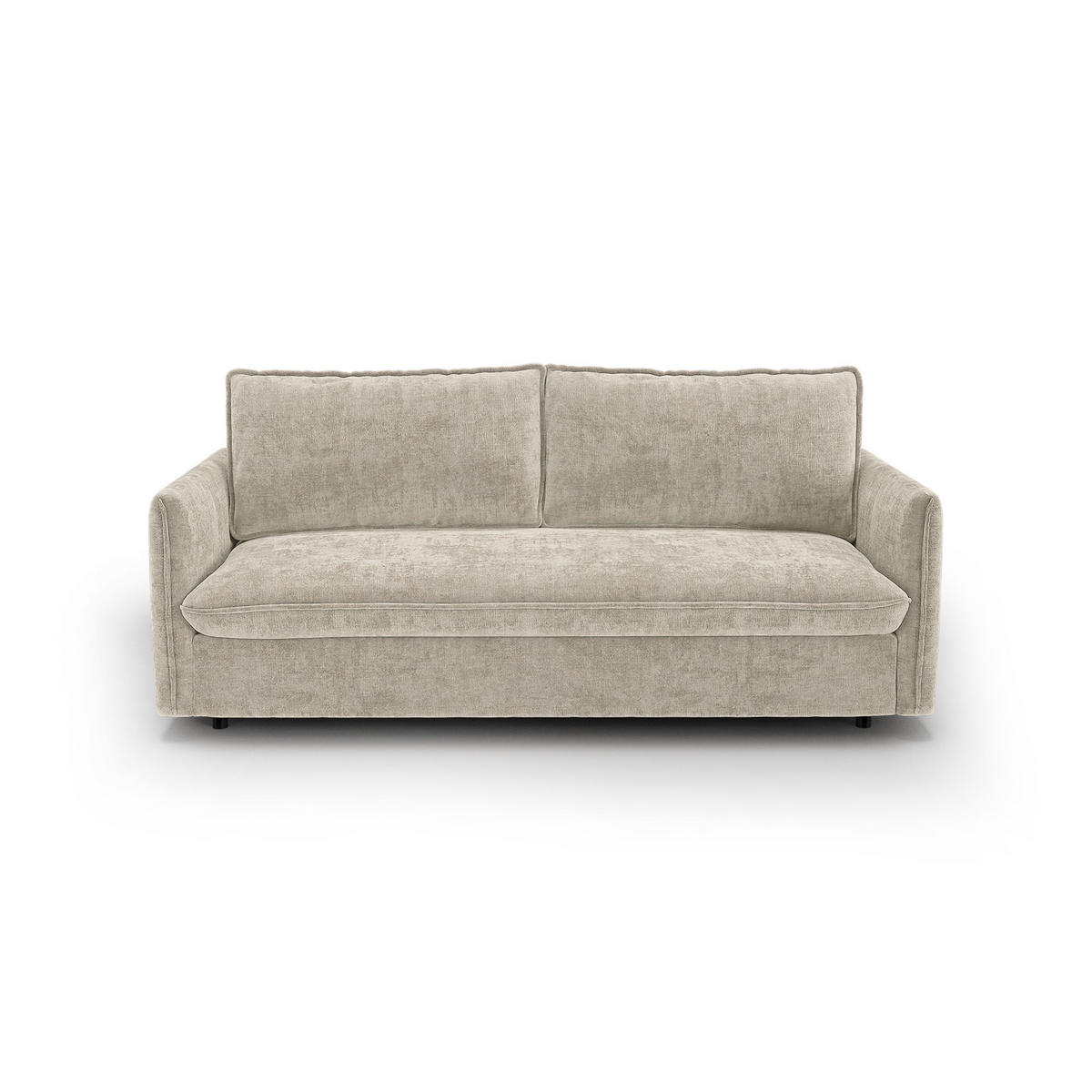 SCHLAFSOFA Express AVA Geprägter Samt Taupe 178cm - Taupe, Textil (178/78/100cm) - Premium Interiors