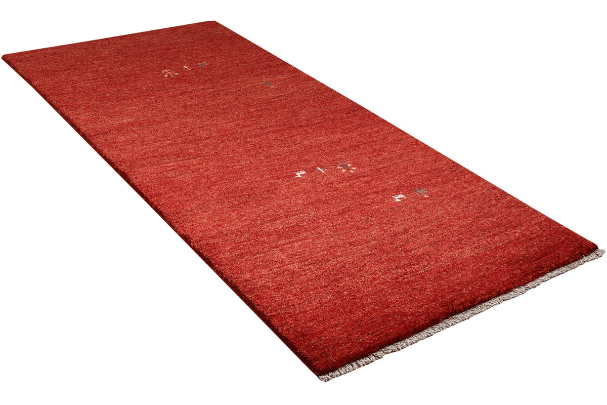 LÄUFER Orient handgeknüpft Rot 225/85 cm Schurwolle - Rot, Textil (85/225cm) - Looma