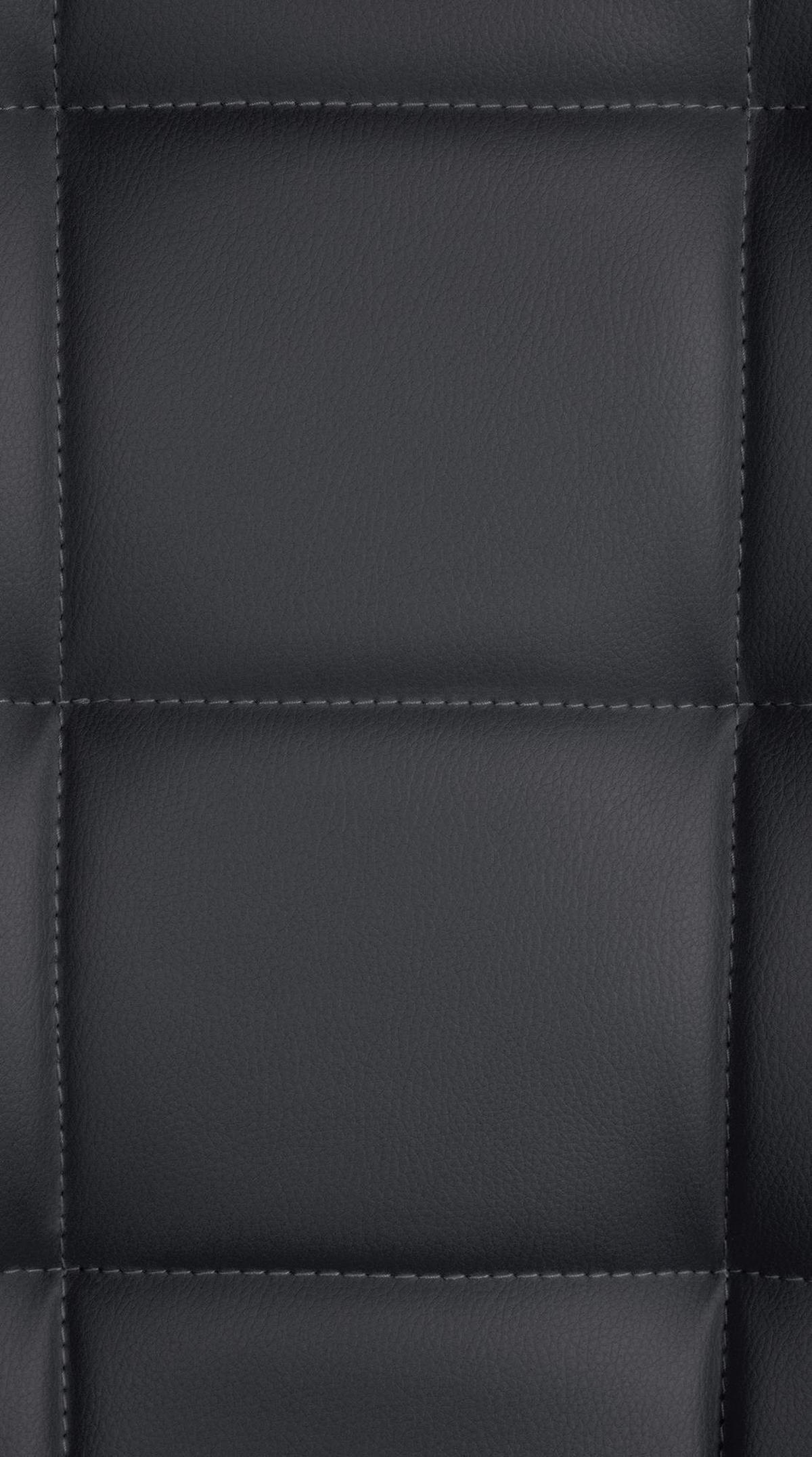BARHOCKER Pimir Kunstleder Schwarz Schwarz - Schwarz, Leder/Metall (45/112/54cm) - DELUKE