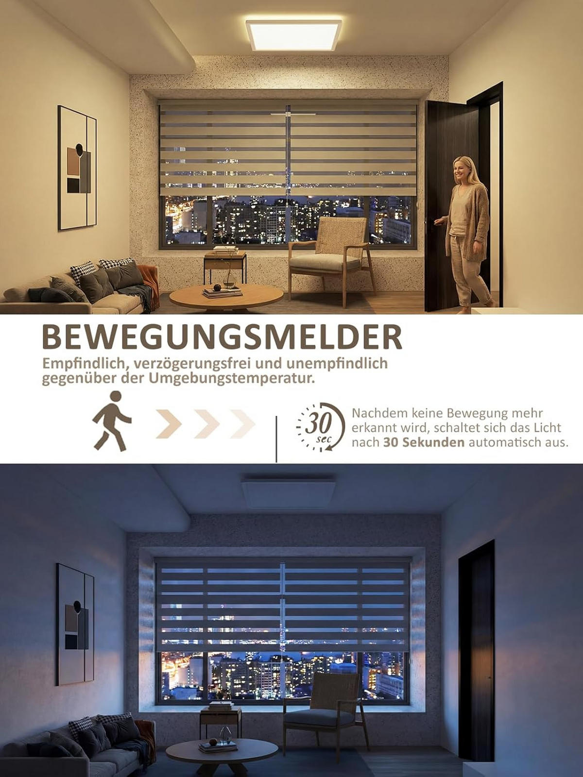 LED-DECKENLEUCHTE 29.3/29.3/3cm - Weiß, Kunststoff (29.3/29.3/3cm) - Nettlife