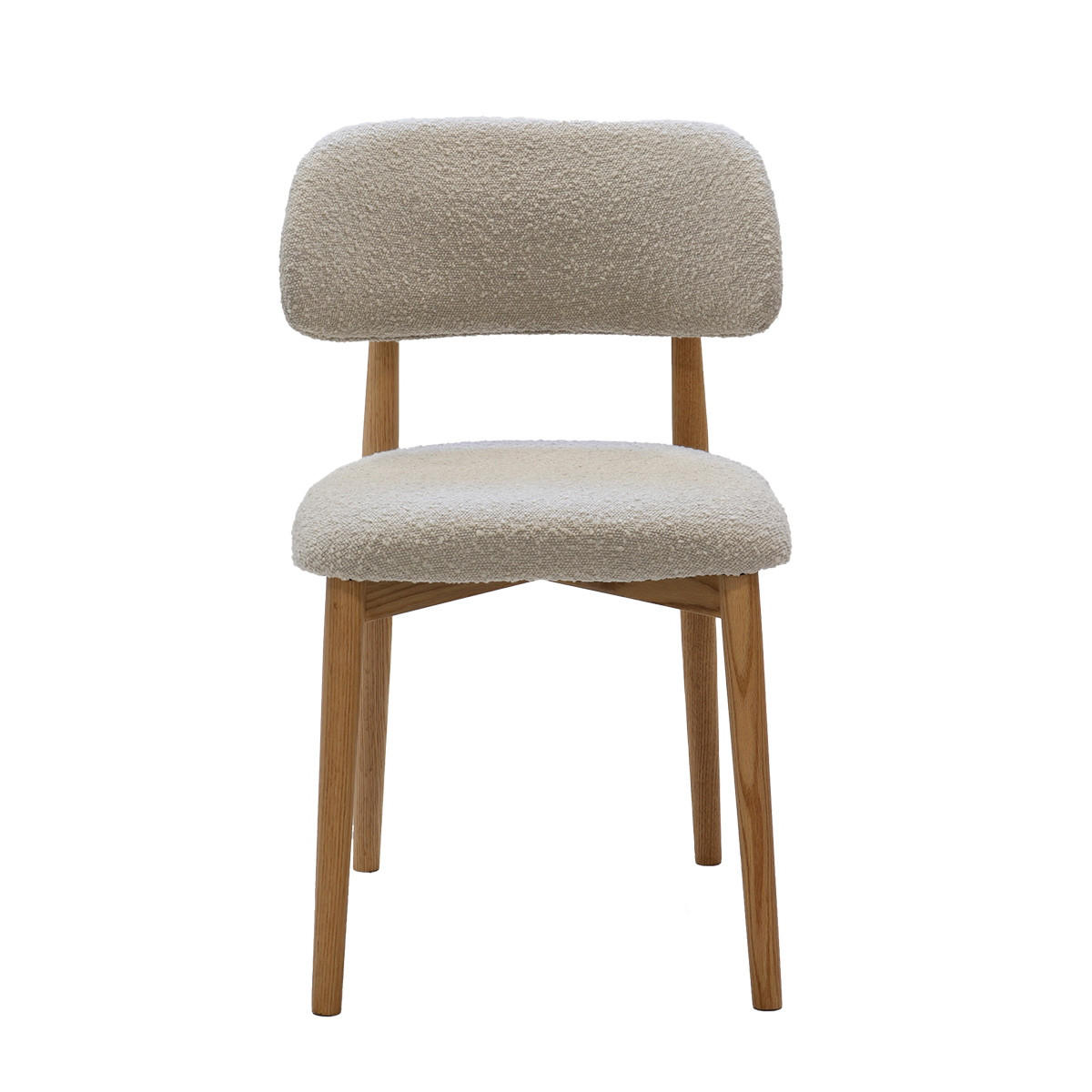 ESSZIMMERSTUHL 2er Set 2er Set aus Stoff mit Eichenholz, taupe - Taupe/Naturfarben, Holz/Textil (48/78/51cm) - Giga Meubel