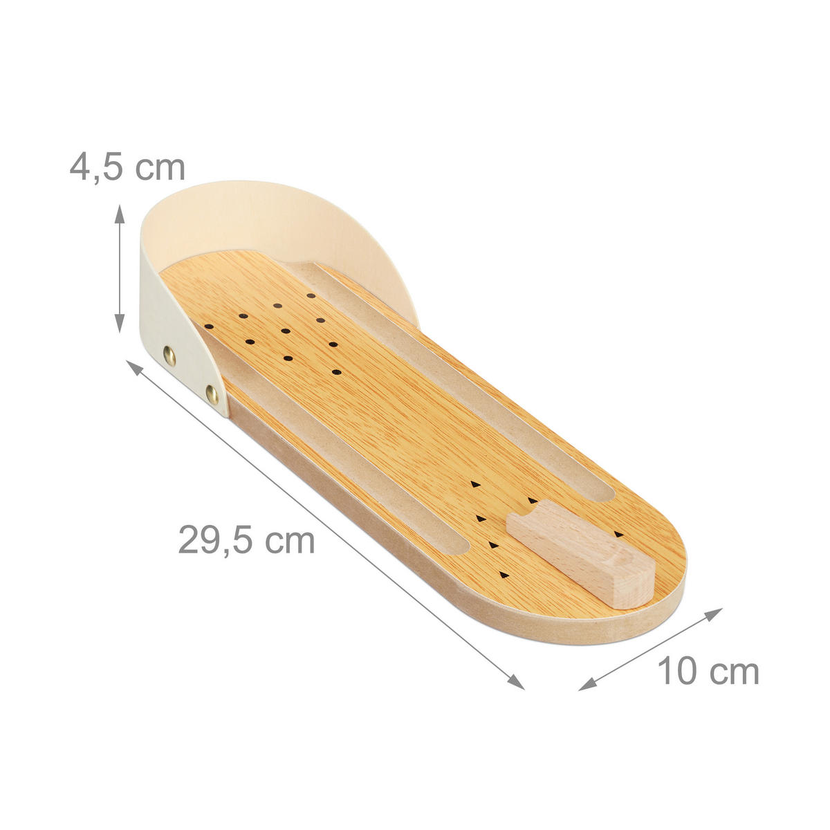 TISCHBOWLING Minispiel - Hellbraun, Holz/Holzwerkstoff (10/29.5cm) - Relaxdays