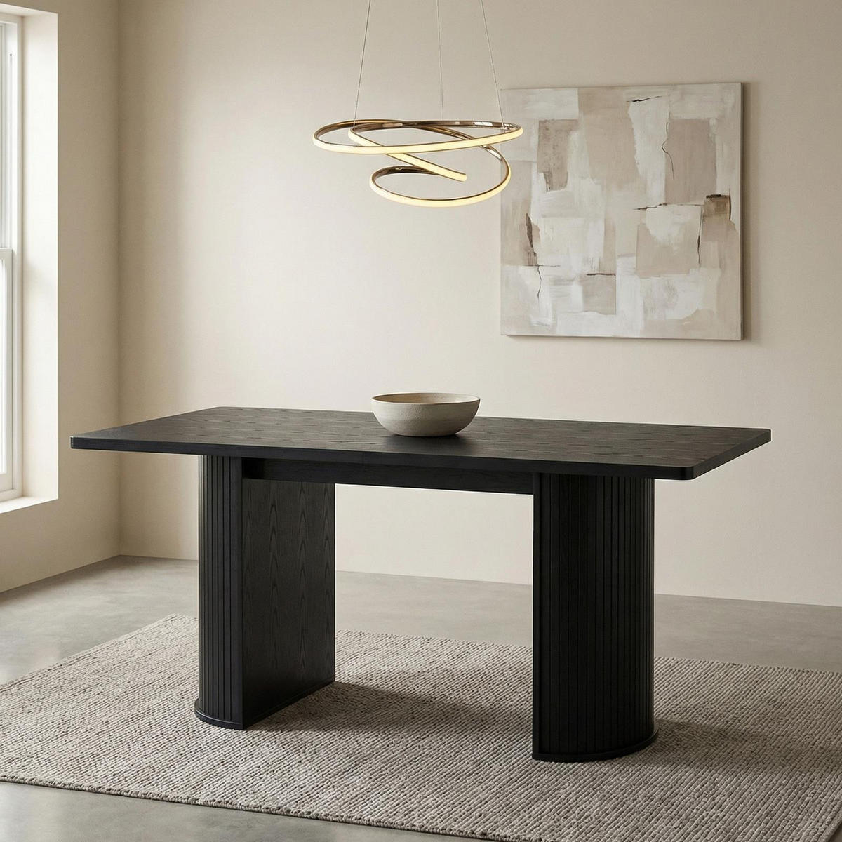 ESSTISCH GUARDA schwarz - Schwarz, Holzwerkstoff (90/180/75cm) - IDIMEX