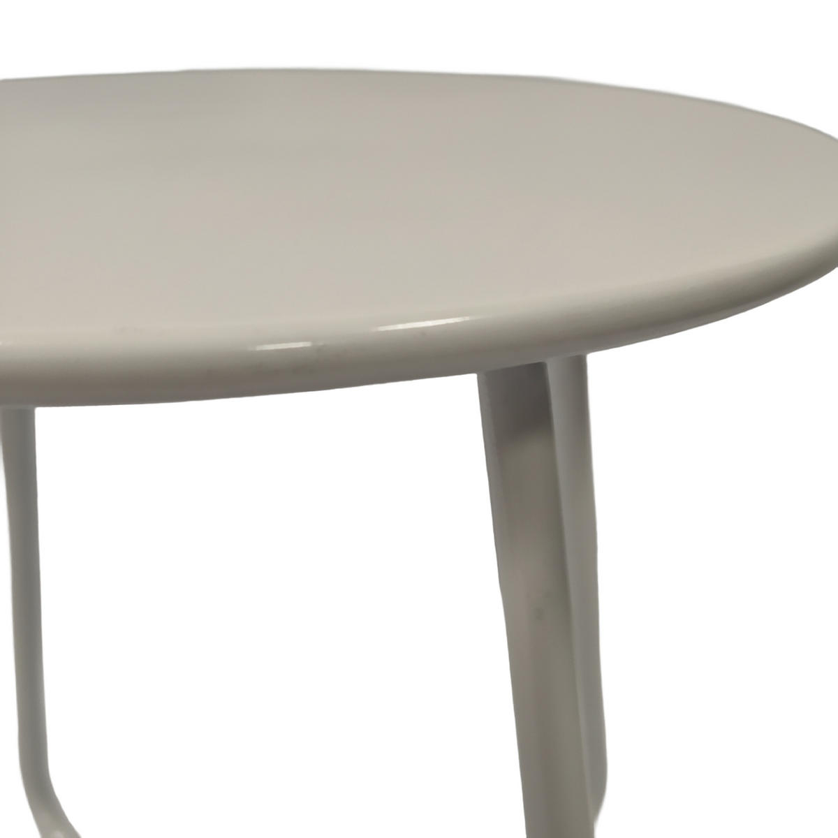 BEISTELLTISCH - Weiß, Metall (44/44/46cm) - Relaxdays