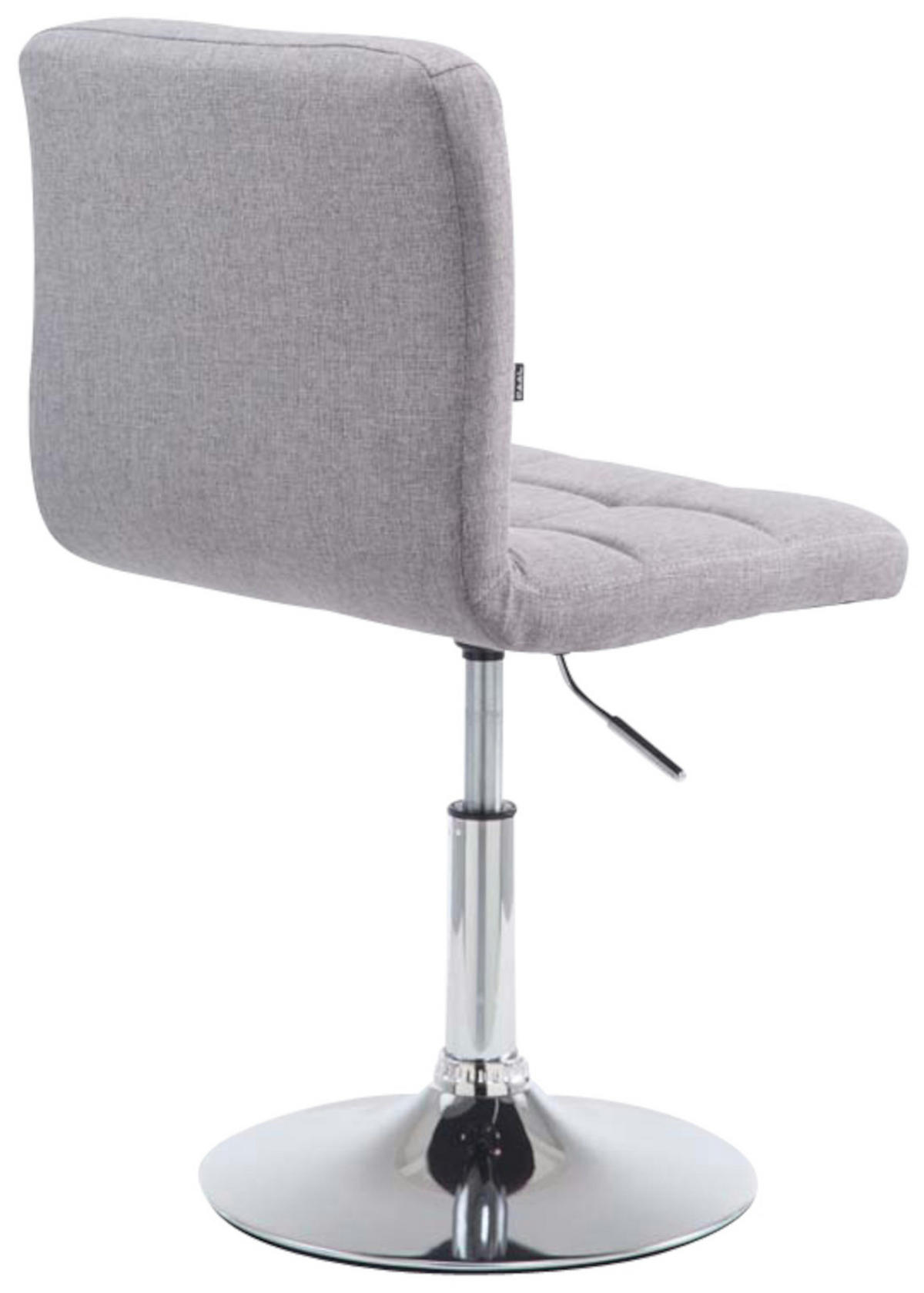 DREHSTUHL 4er Set Stoff grau - Chromfarben/Grau, Textil/Metall (44/74/49cm) - CLP