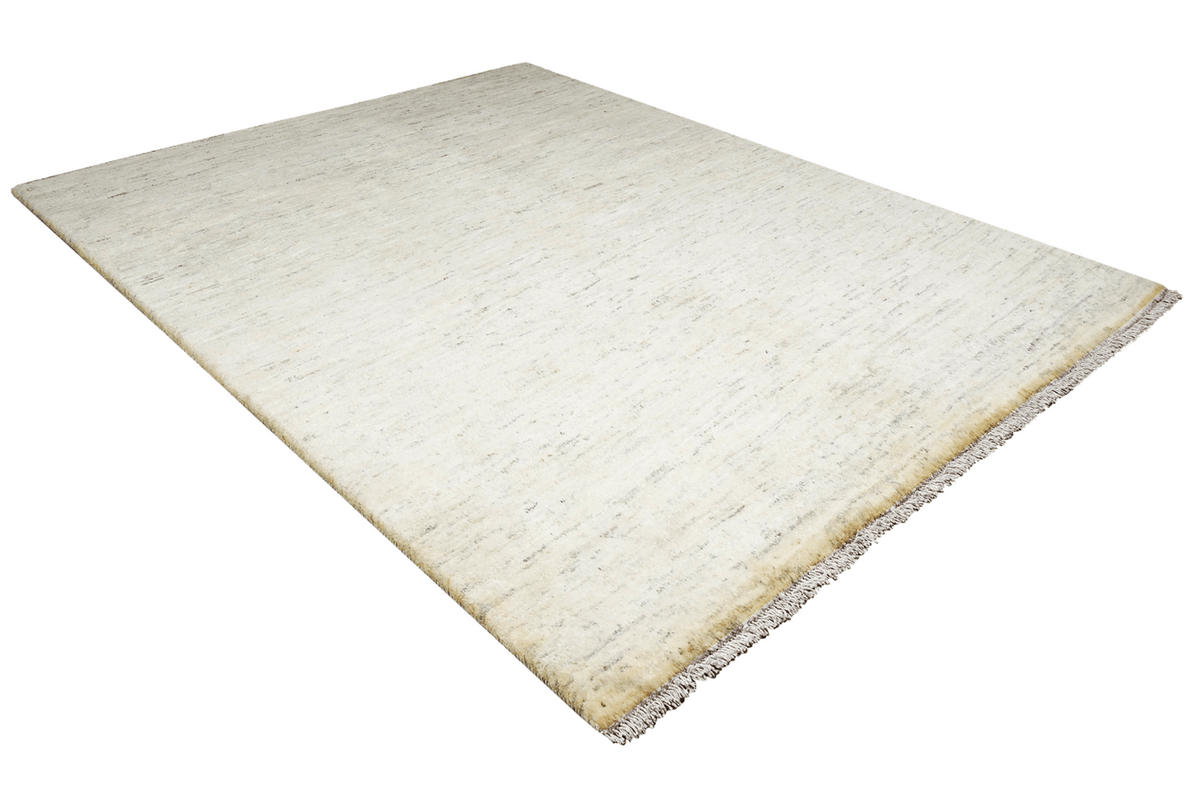 GABBEH-TEPPICH handgeknüpft Beige 195/154 cm Schurwolle - Beige, Textil (154/195cm) - Looma