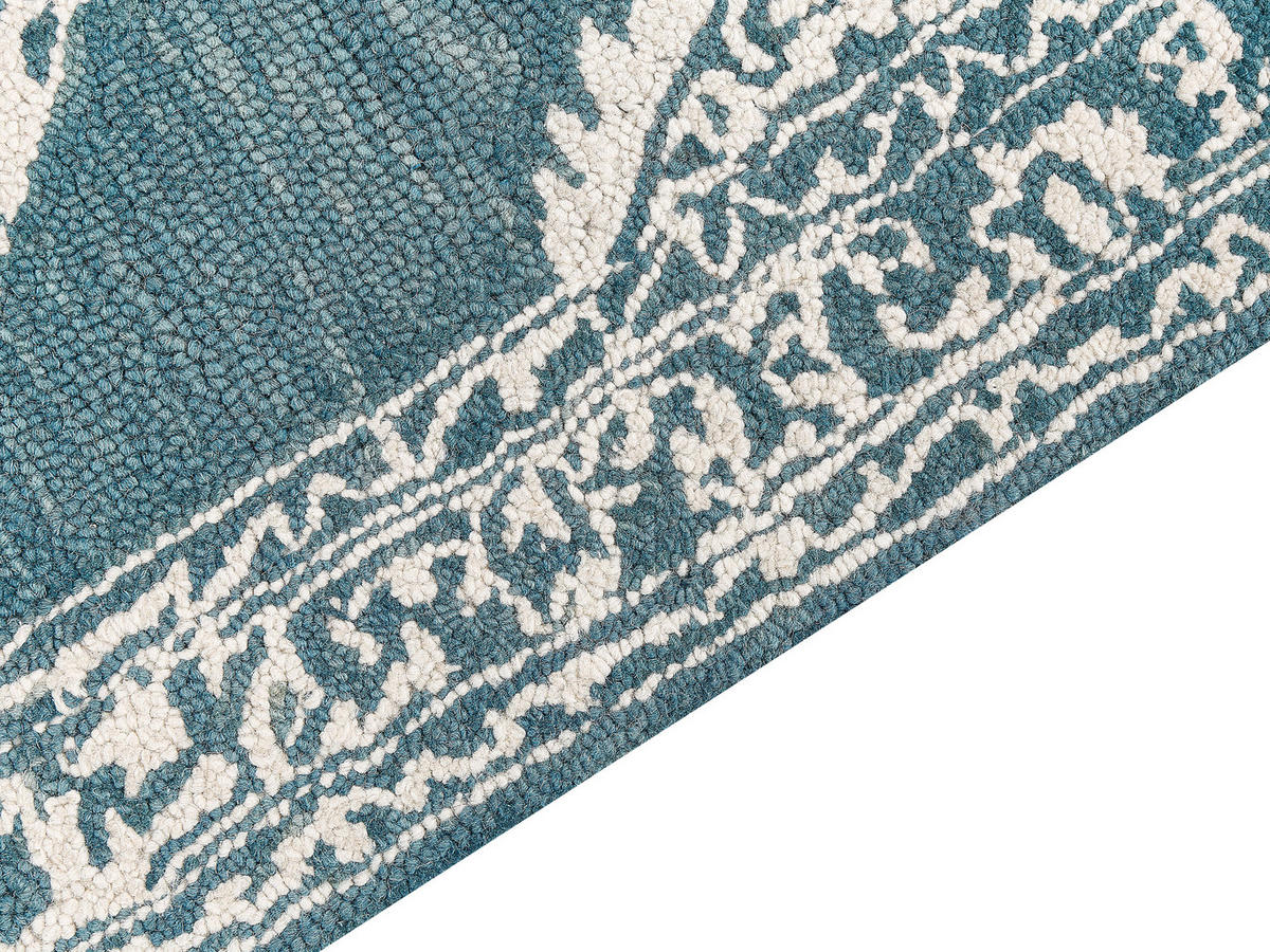 KURZFLOR-TEPPICH Gevas 230/160 cm - Blau, Textil (160/230cm) - Beliani