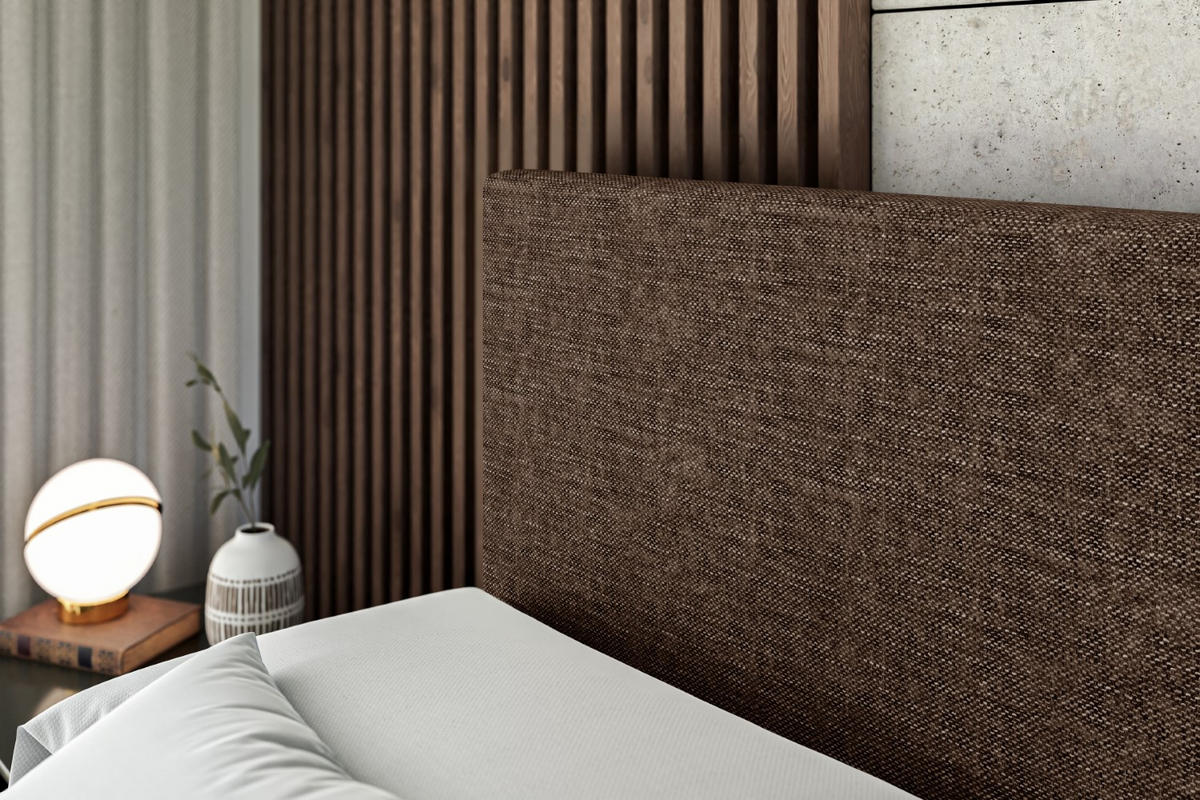 BOXBETT mit H3-Matratze und Lattenrost - LUKI - 140x200 Braun - Braun, Holzwerkstoff (140/200cm) - ALTDECOR