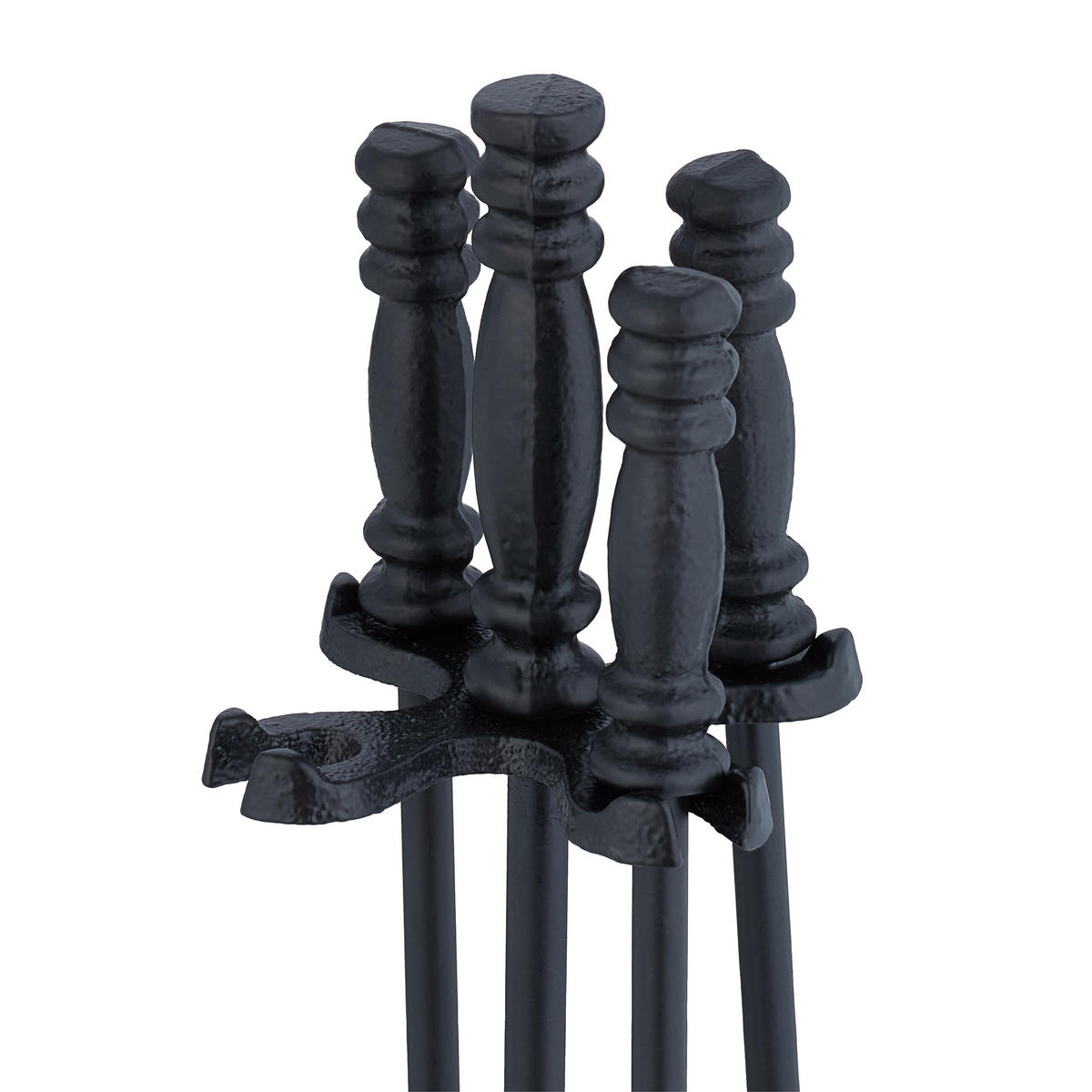 5-TLG.KAMINBESTECK - Schwarz, Metall (16/58/16cm) - Relaxdays