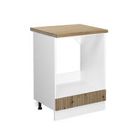 HERDUMBAUSCHRANK R-Line Artisan-Eiche 60 cm, AP Eiche - Weiß/Eiche Artisan, Holzwerkstoff (60/81.6/60cm) - Vicco