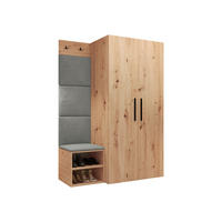 MOBILIER PENTRU HOL Medi IV - stejar Artisan/negru, material plastic/compozit lemnos (80/191/50cm) - MIRJAN24
