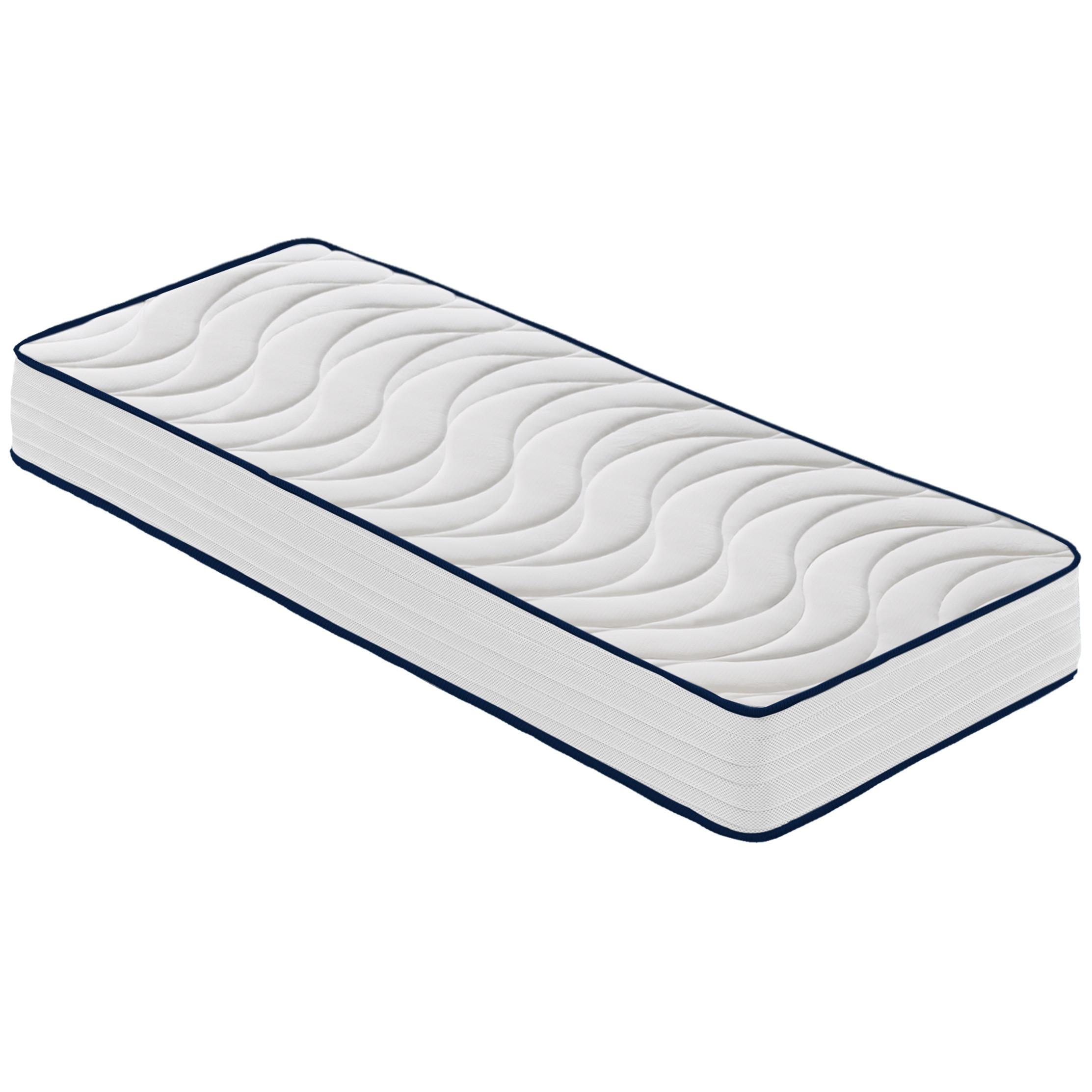 MATRATZE 90x200, Höhe 20 cm, Kaltschaum H4, CLEO - Weiß, Textil (90/200cm) - iLoveSleep