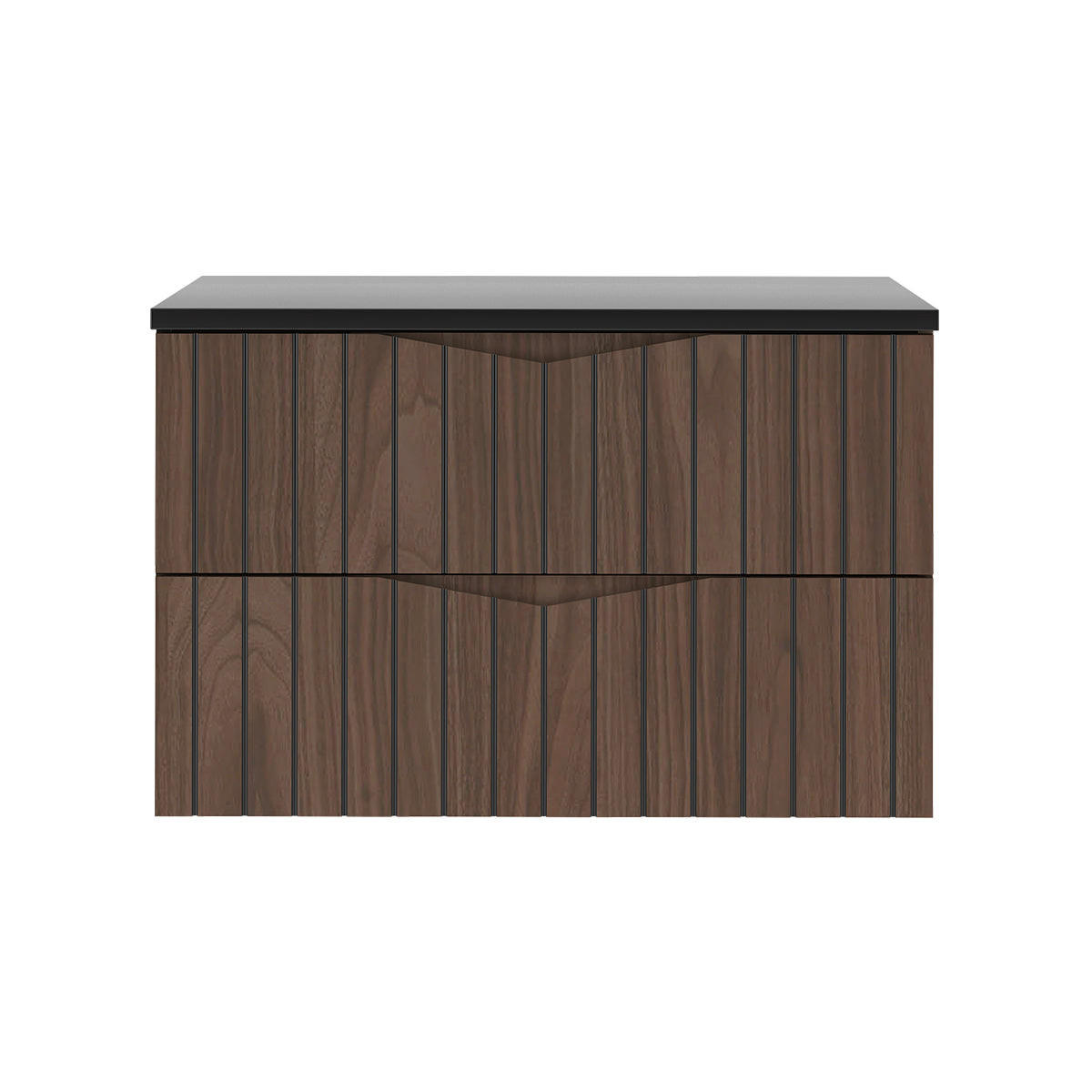 SKRINKA POD UMÝVADLO 80.6cm Siena Drevo a čierna farba - čierna, kompozitné drevo (80.6/52.2/46.5cm) - Petits-meubles