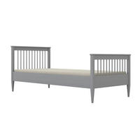 BETT 90/200 Emilia Grau - Grau, Holz (90/200cm) - Petits-meubles