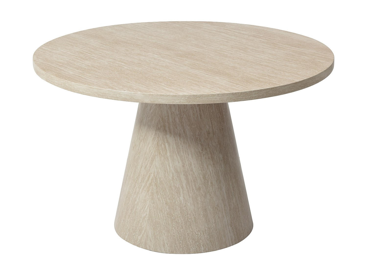 ESSTISCH 4 Personen - MDF - Travertin-Optik - Taupe - LARIOZA - Beige, Holz (120/120/75.5cm) - Pascal Morabito