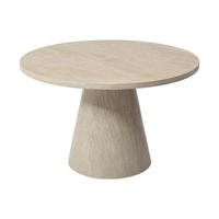 ESSTISCH 4 Personen - MDF - Travertin-Optik - Taupe - LARIOZA - Beige, Holz (120/120/75.5cm) - Vente-Unique